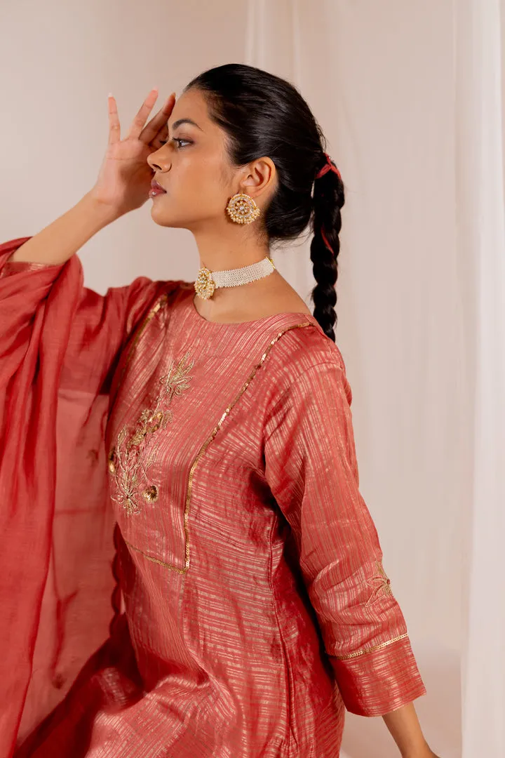 Ivara Kurta Set with Chanderi Dupatta