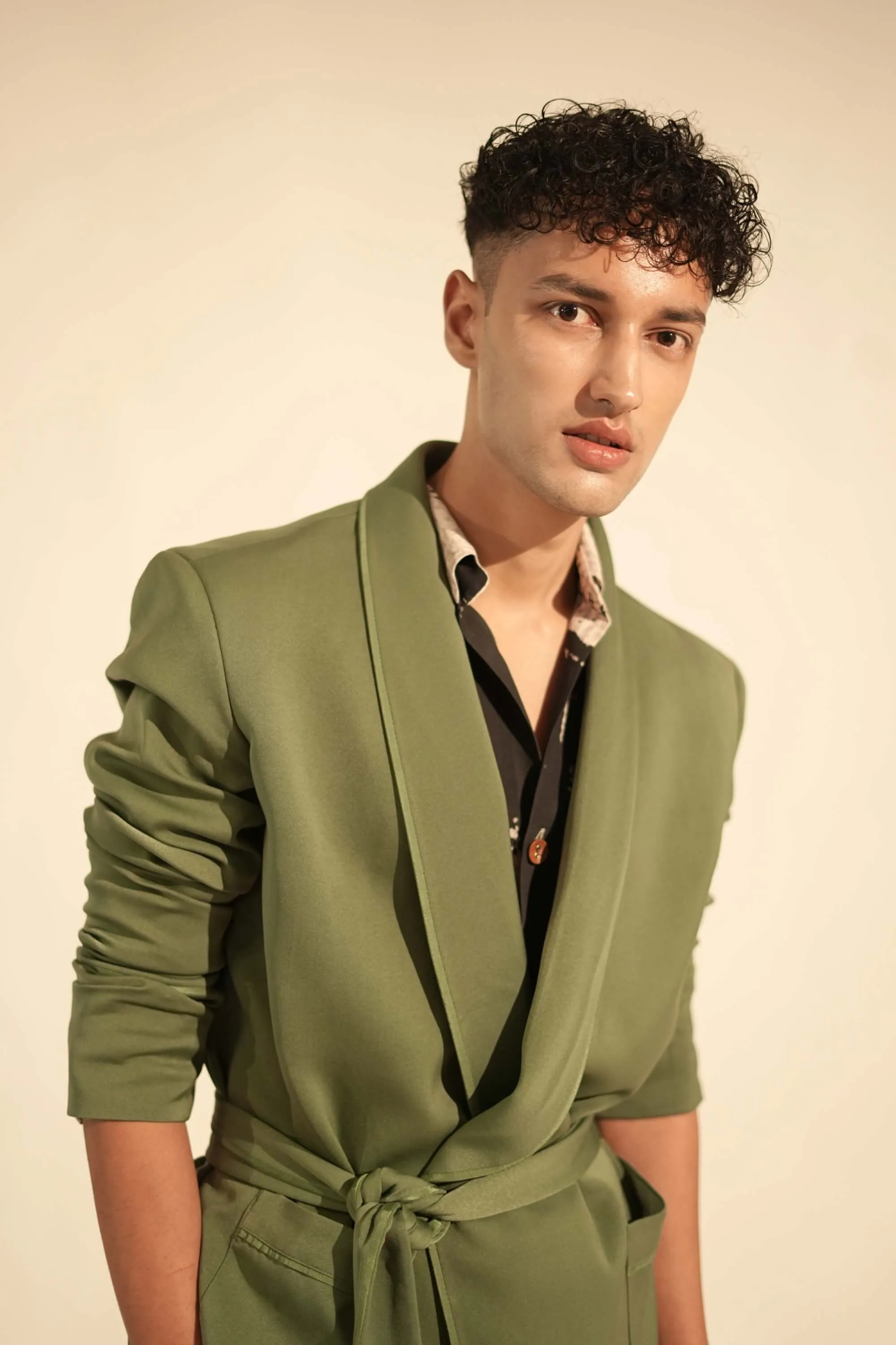 Jade green blazer and pant set
