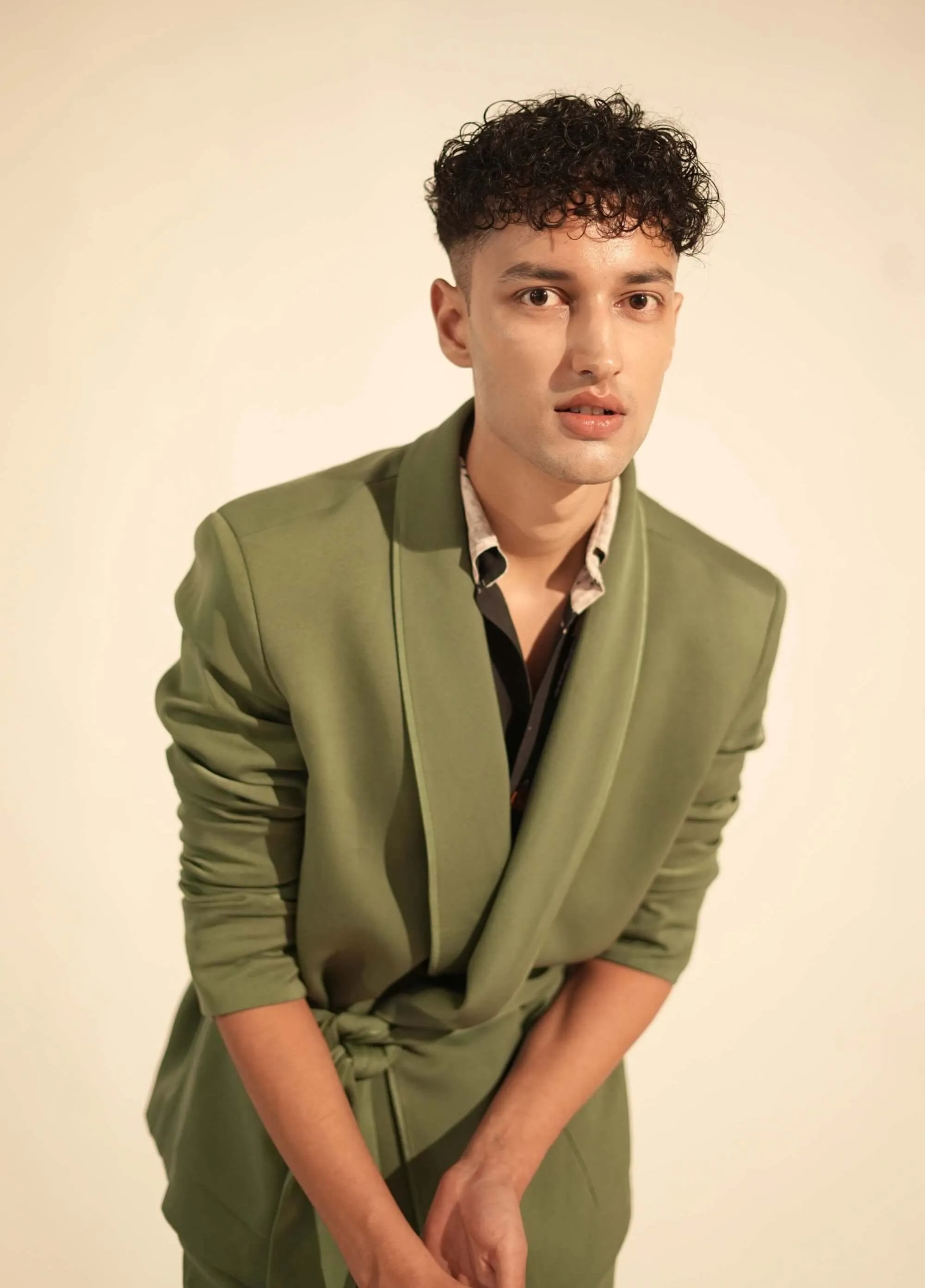 Jade green blazer and pant set