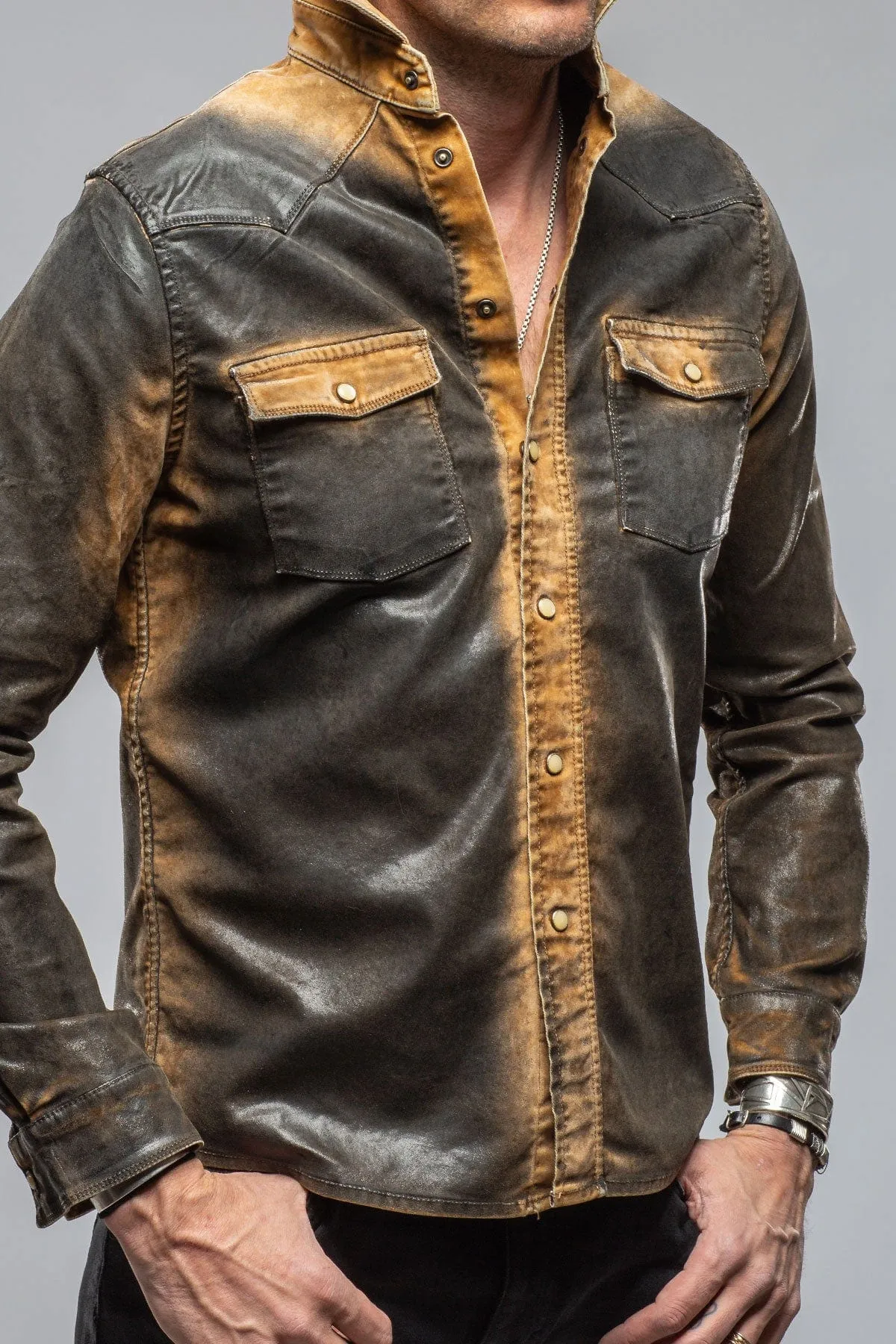 Joey Painted Shirt In Camello