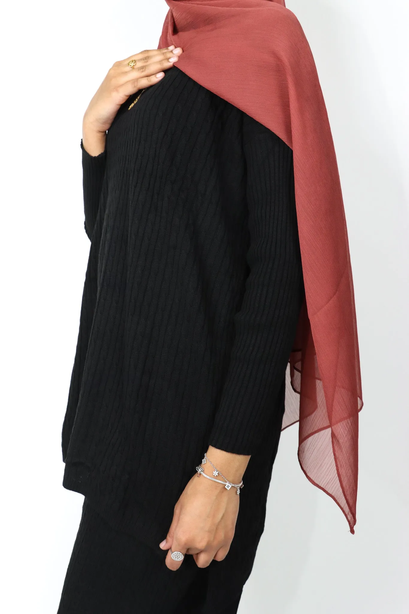Knit Sweater Set - Black