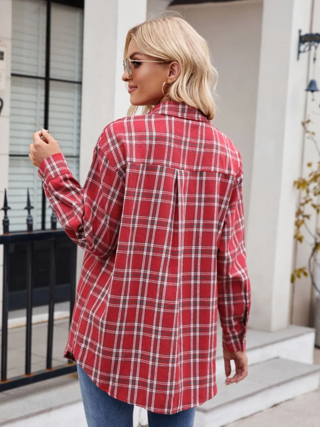 Kristi Plaid Button Up Long Sleeve Shirt