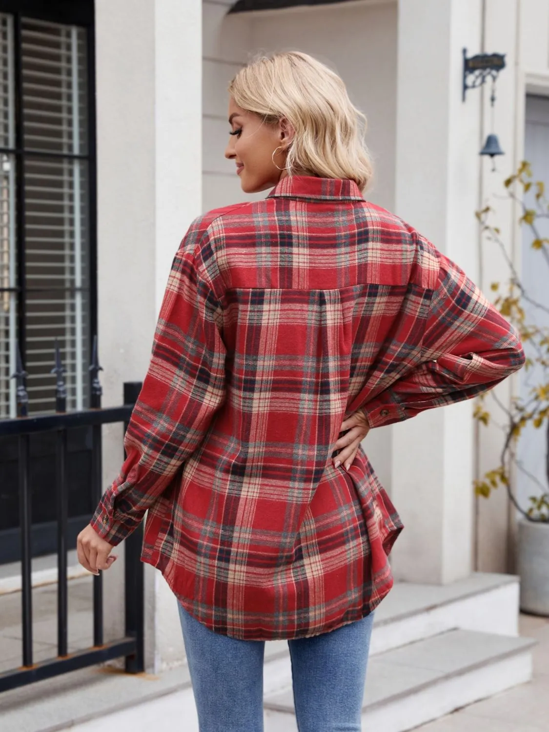 Kristi Plaid Button Up Long Sleeve Shirt