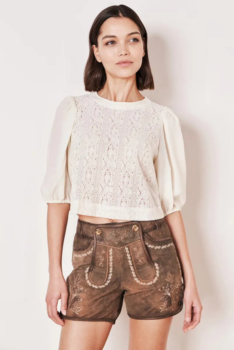 Kruger Woman's Lederhosen Short "Laya" brown