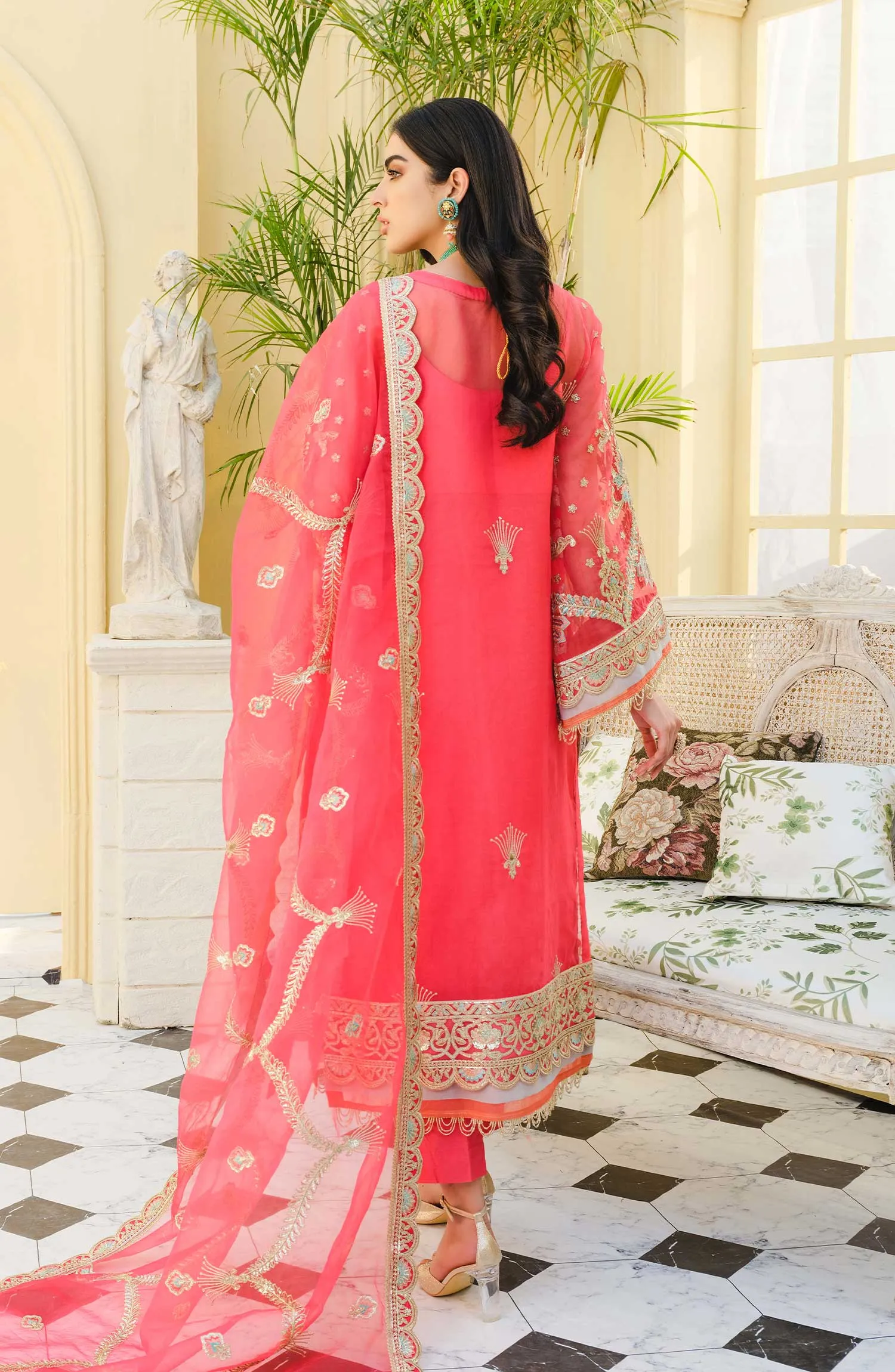 Latest Fancy Salwar Kameez in Vibrant Pink Color #PF424