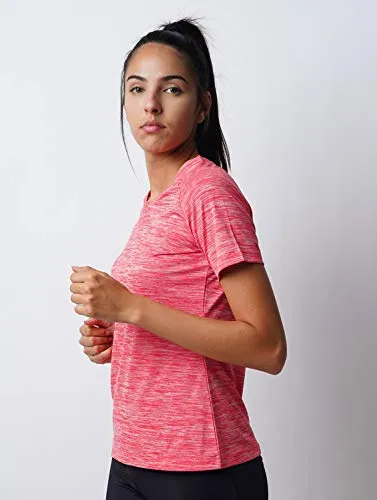 LAYA Women's Sports Raglan Tee (HARPER, Large, Red)