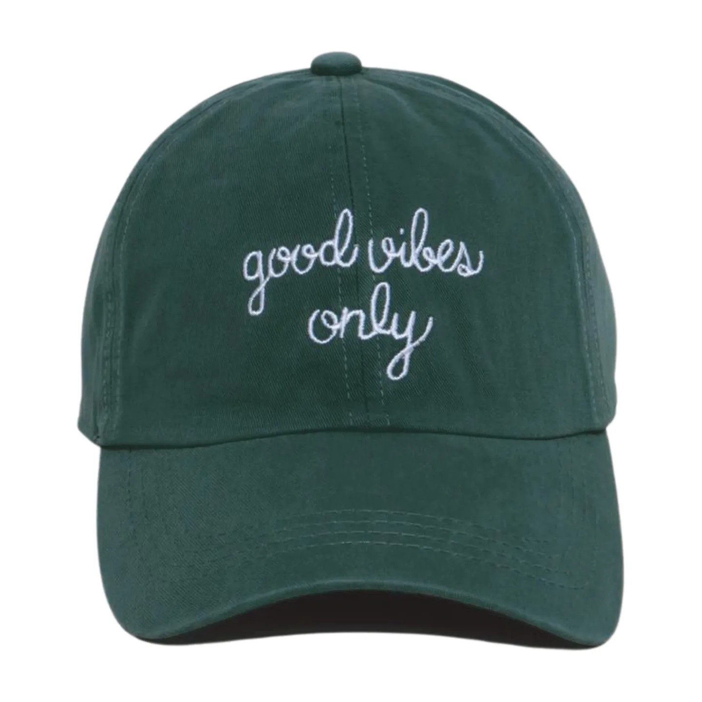 LCAP3477 - "GOOD VIBES ONLY" EMBROIDERED BASEBALL CAP