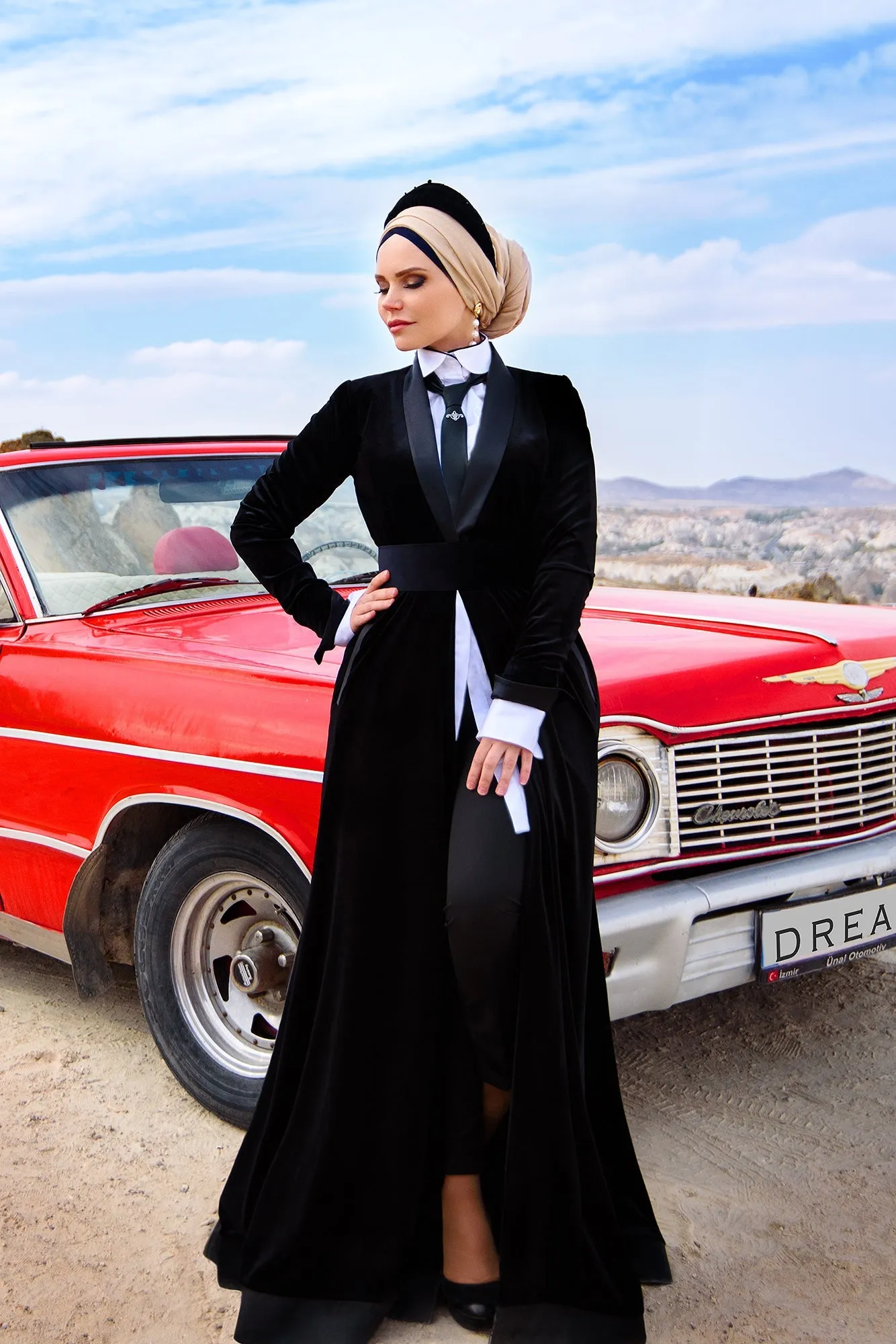 Libasse Black Velvet Coat