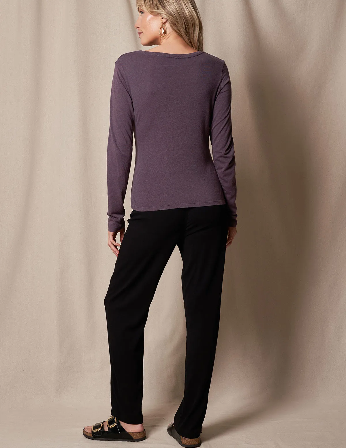 Linen/Bamboo Classic Straight Leg Pant - Small Only