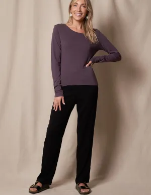 Linen/Bamboo Classic Straight Leg Pant - Small Only