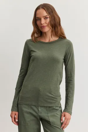 Lizzie Crew Neck Long Sleeve Tee