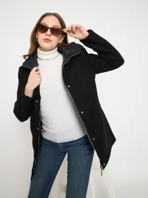 Madame Reversible Black Quilted Reversible Down Jacket