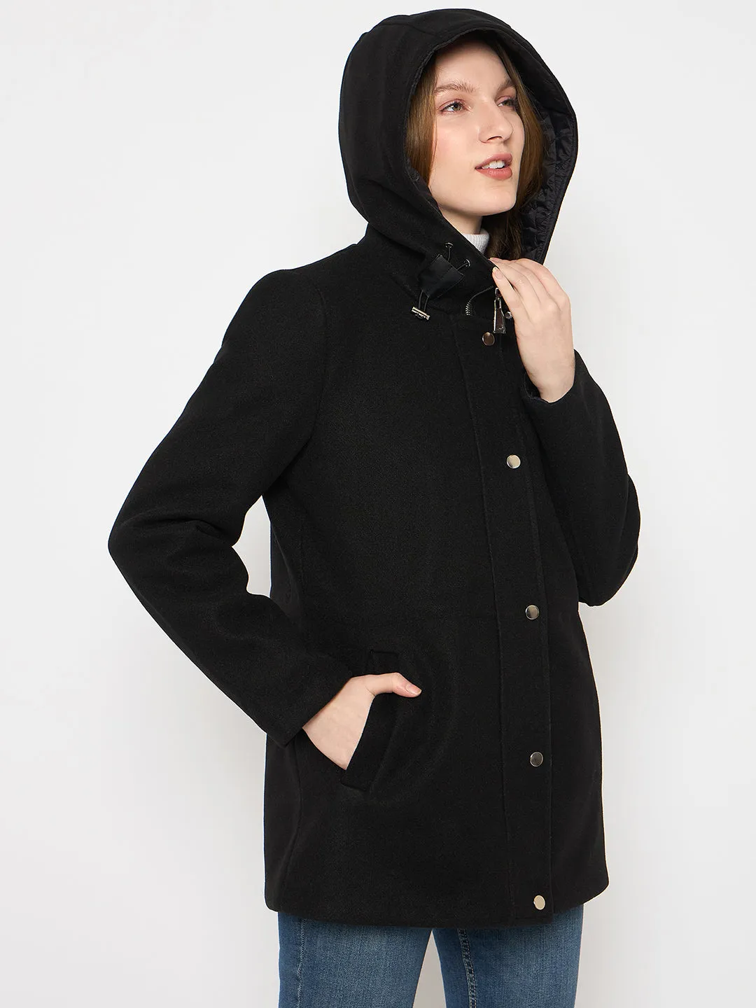 Madame Reversible Black Quilted Reversible Down Jacket