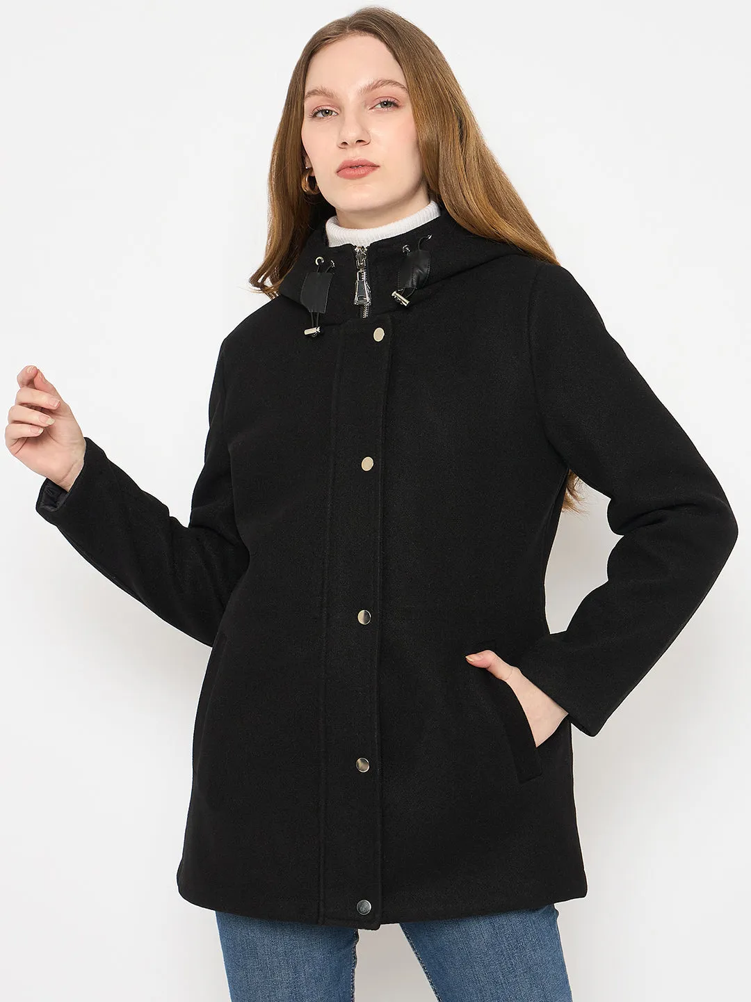 Madame Reversible Black Quilted Reversible Down Jacket