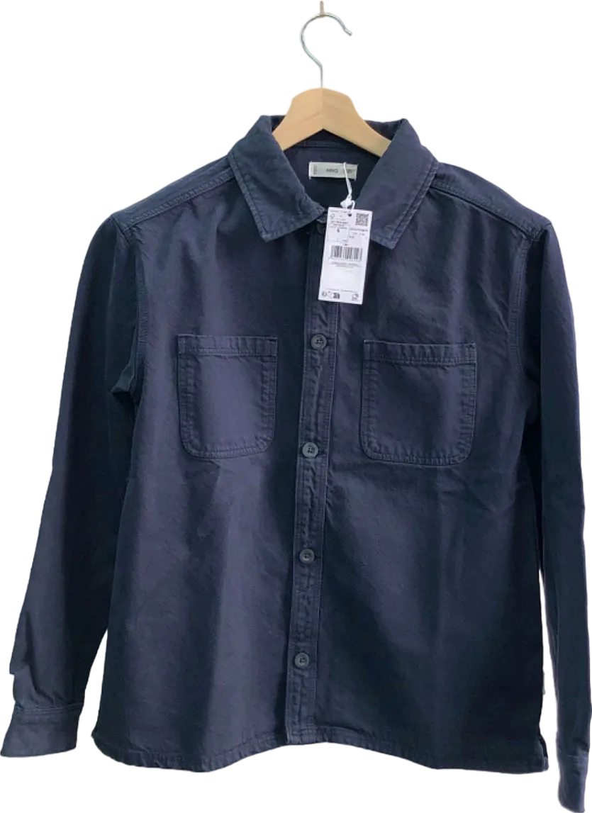 Mango Navy Mix Teen Boy Casual Shirt S