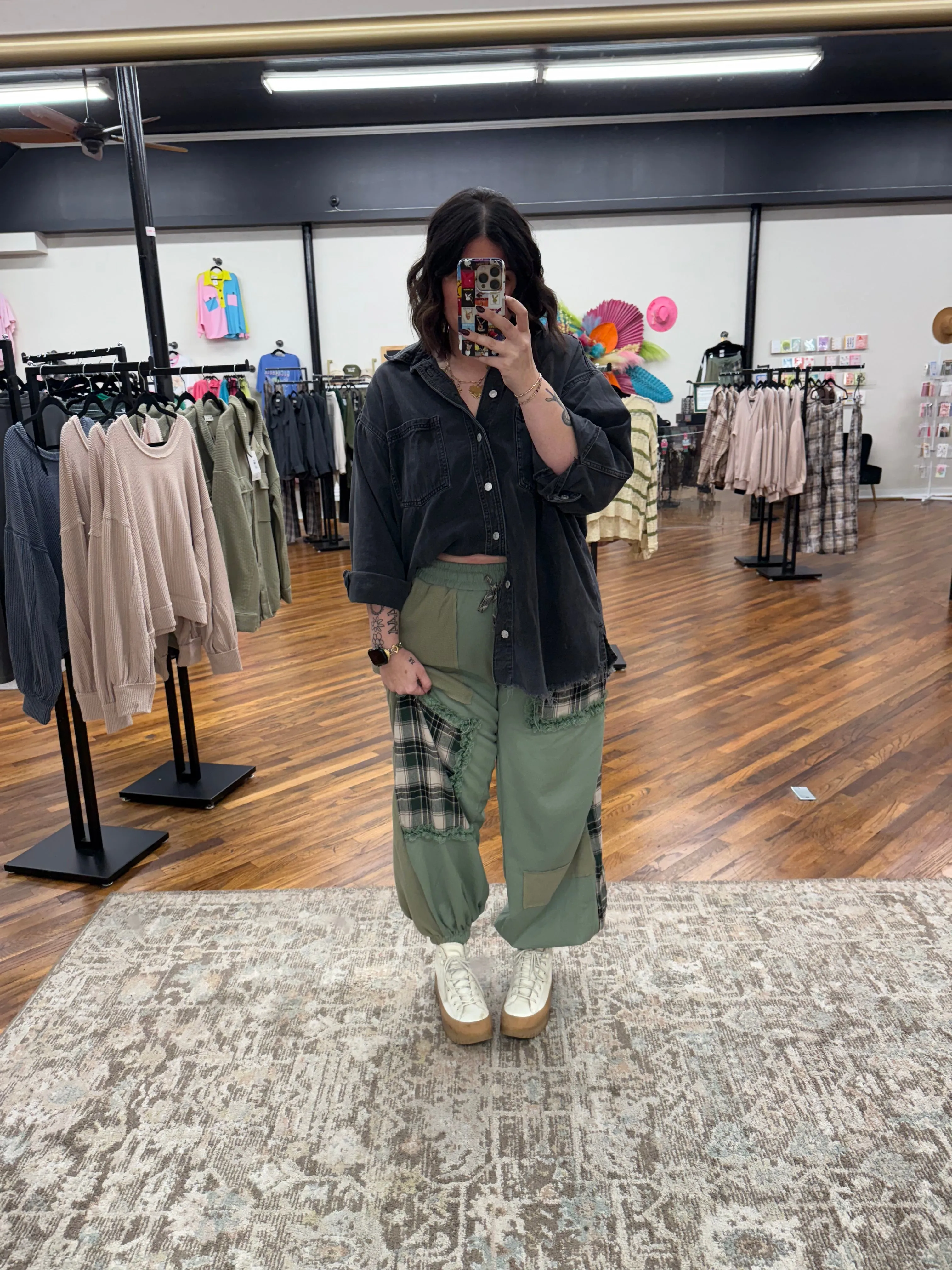 Matcha Plaid Joggers