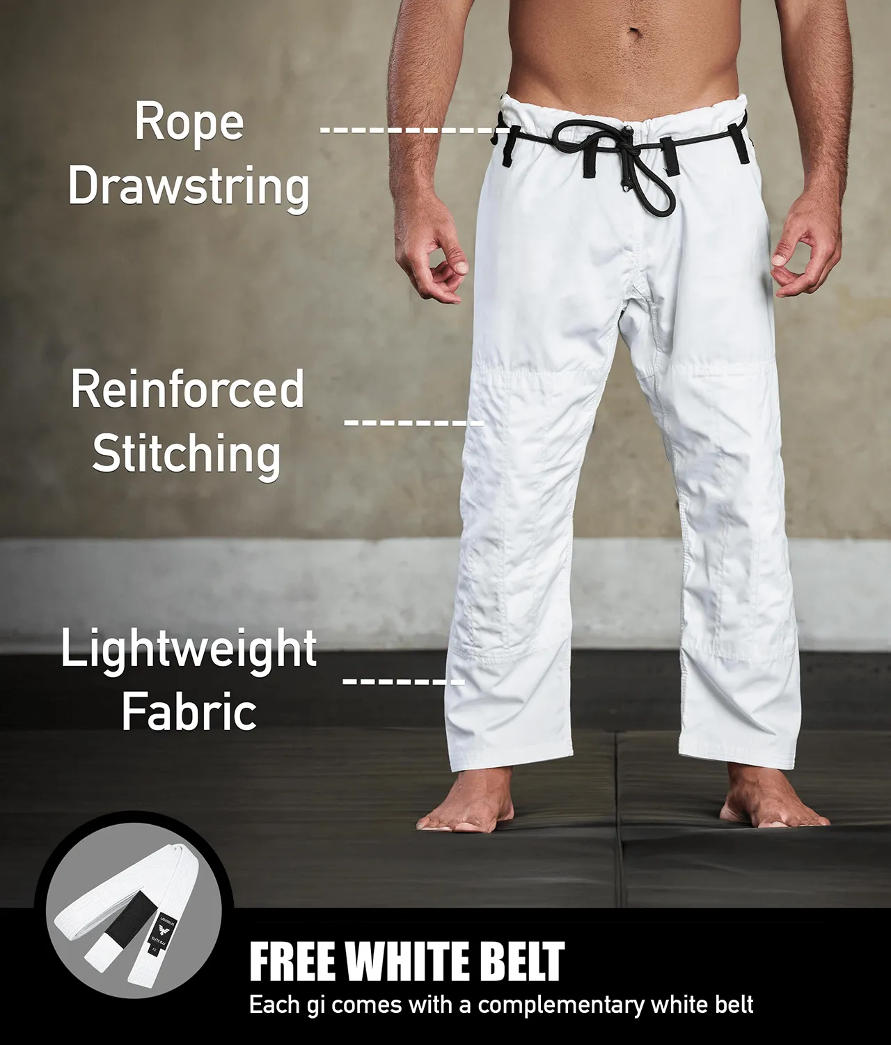 Men's Core White Brazilian Jiu Jitsu BJJ Gi - (Pack of 3)
