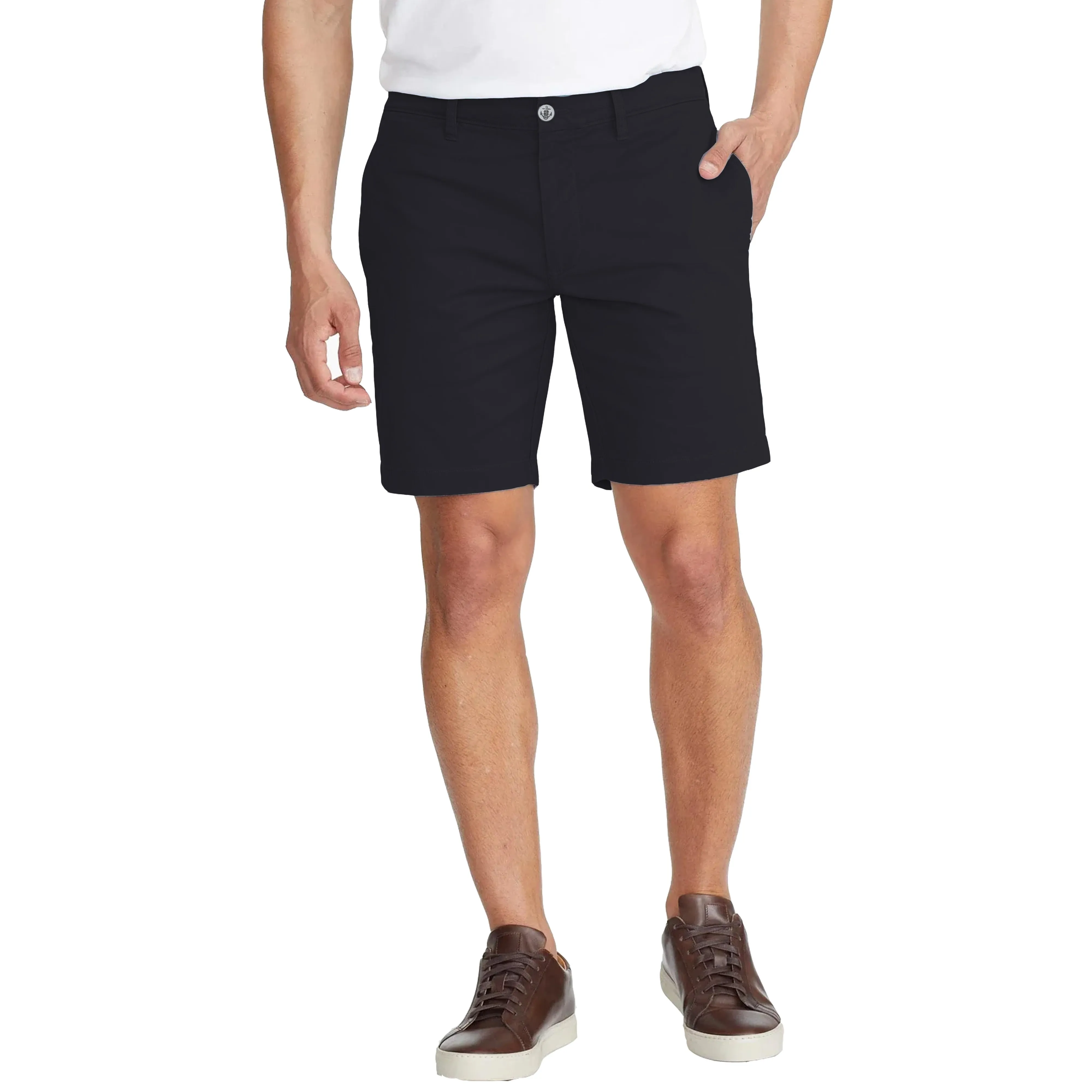 Men's Cotton Stretch Chino Shorts - Black