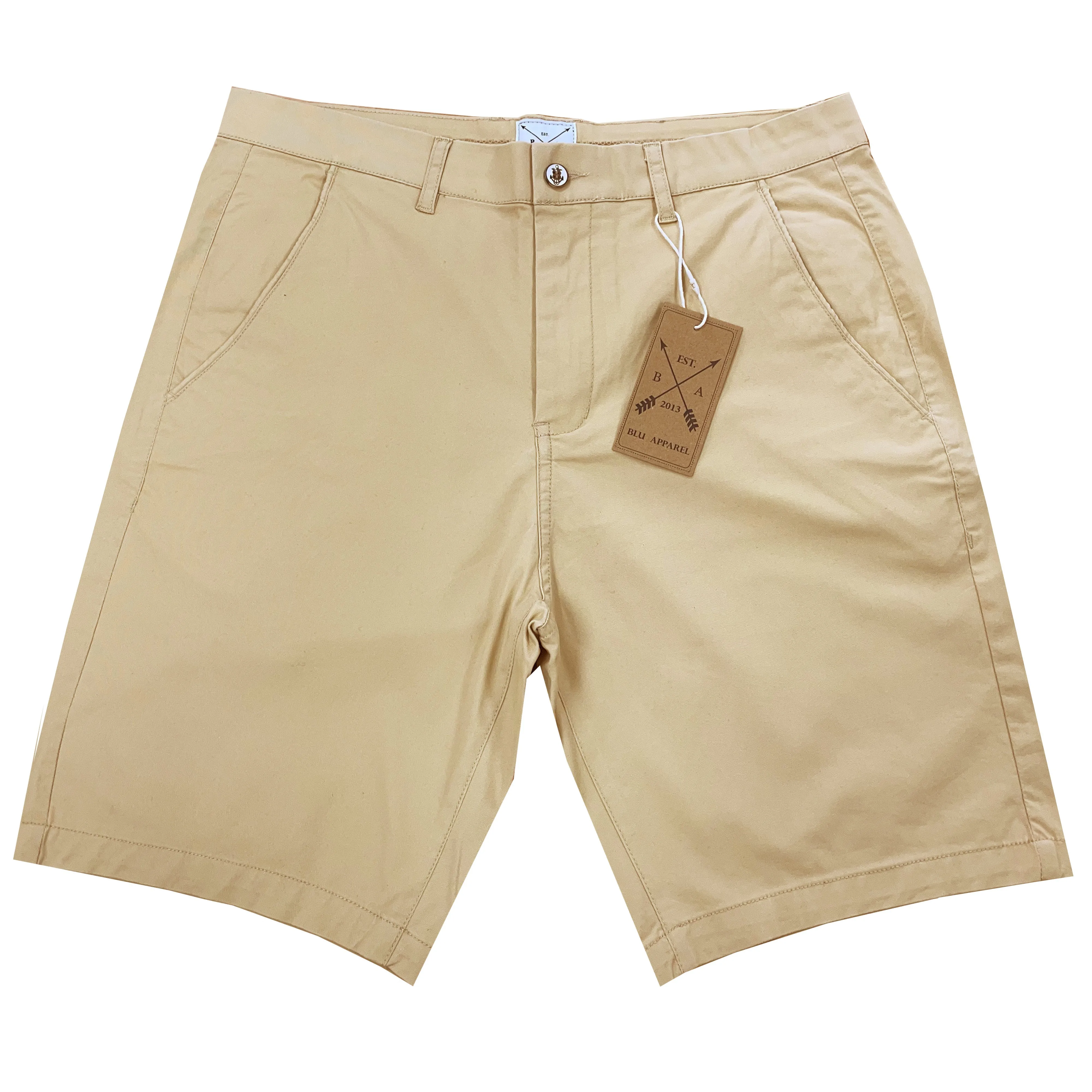 Men's Cotton Stretch Chino Shorts - Black