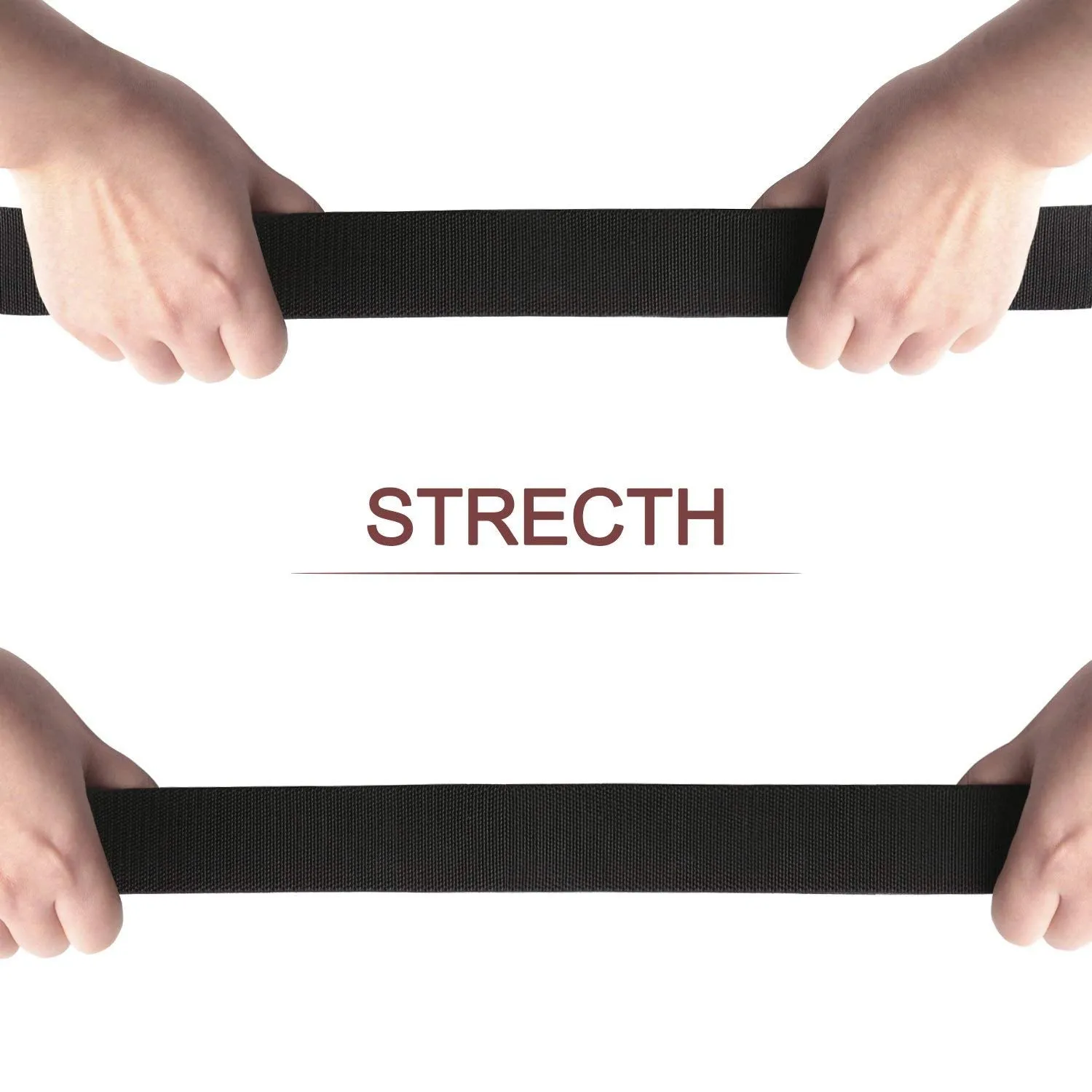 Men's Elastic Stretch Belt, JASGOOD Outdoor Plastic Belt with Removable Buckle Hiking Belt 38mm