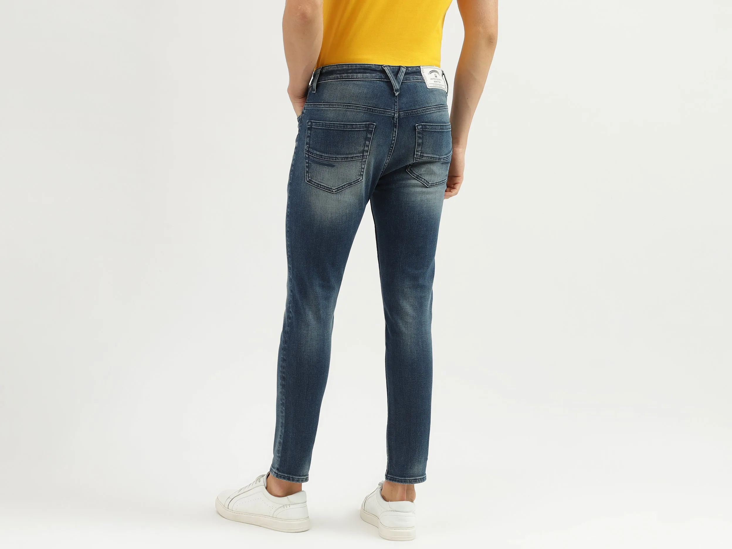 Men's Solid Low Crotch Jeans