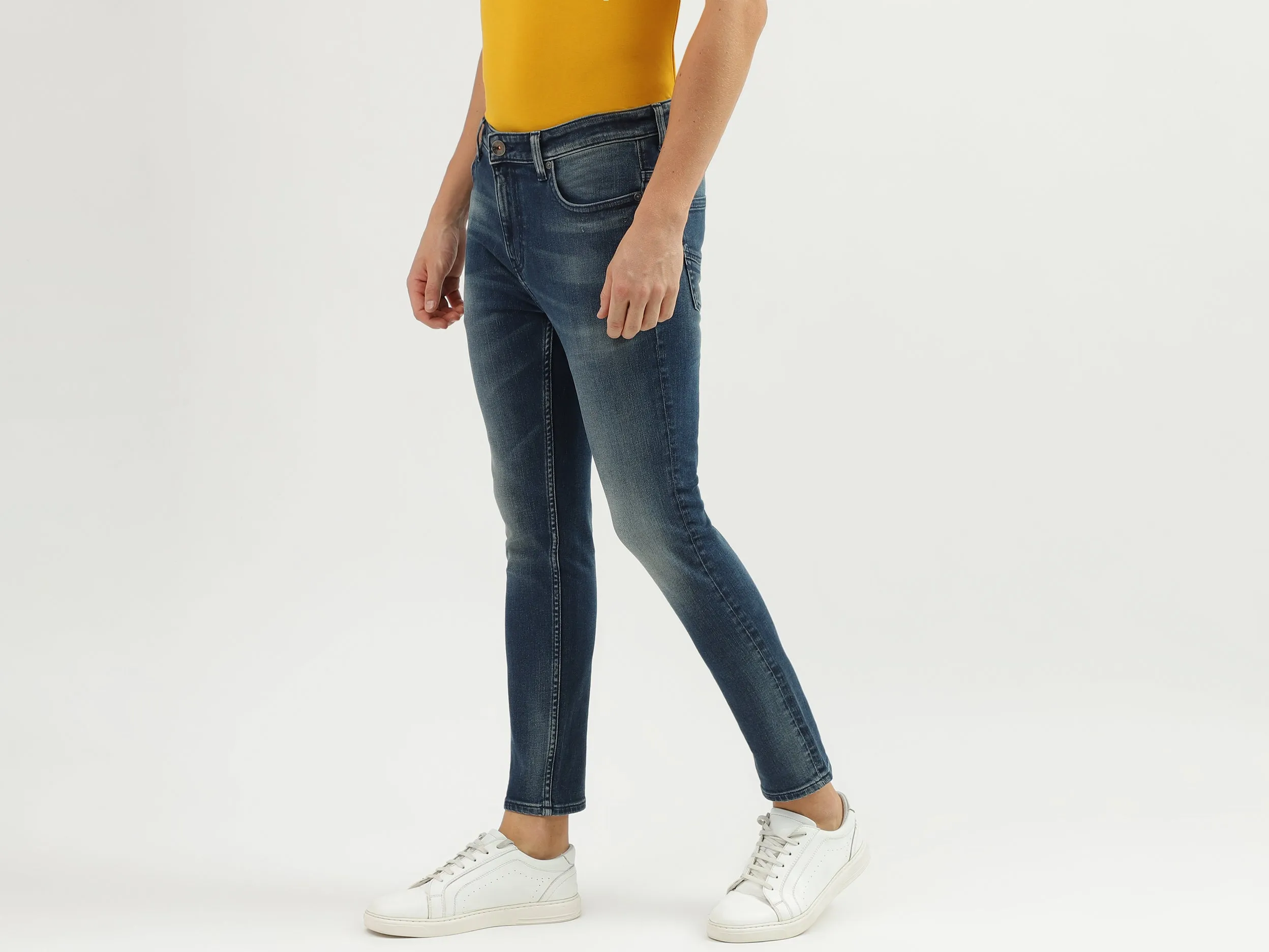Men's Solid Low Crotch Jeans