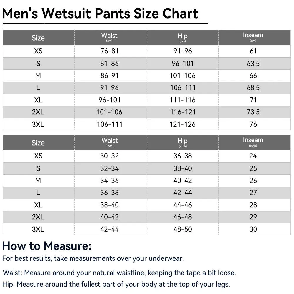 Mens Wetsuit Pants