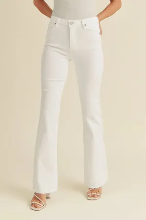 MID RISE FLARE DENIM JEANS