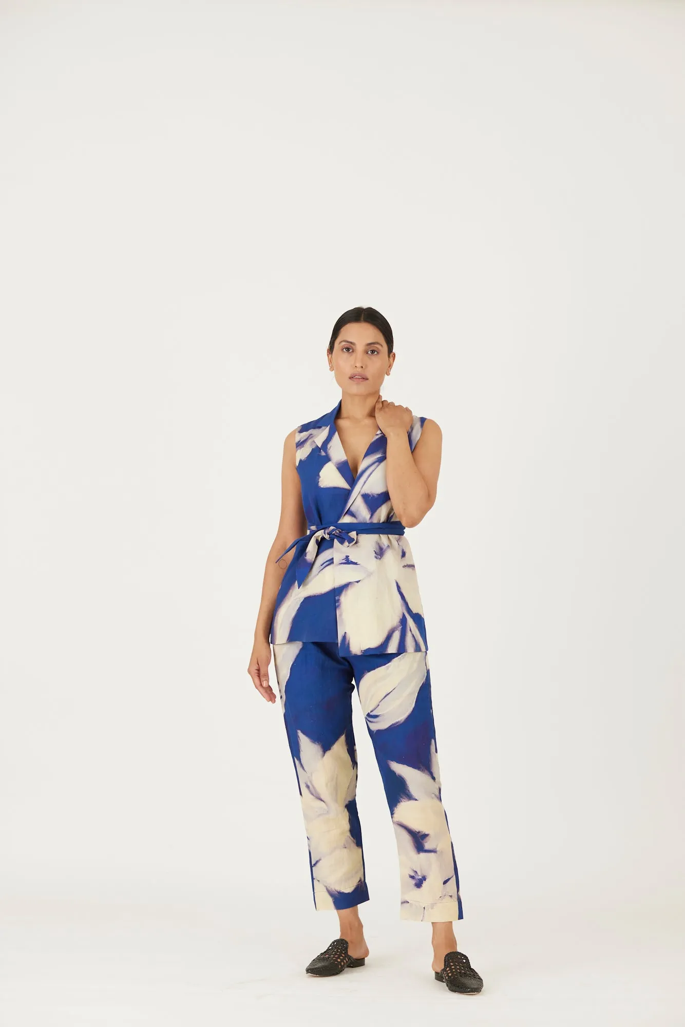 New Season Fall 24/Summer 25-Jacket Set-Linen-Chicory Blue-YAMLS20-Fashion Edit Yam