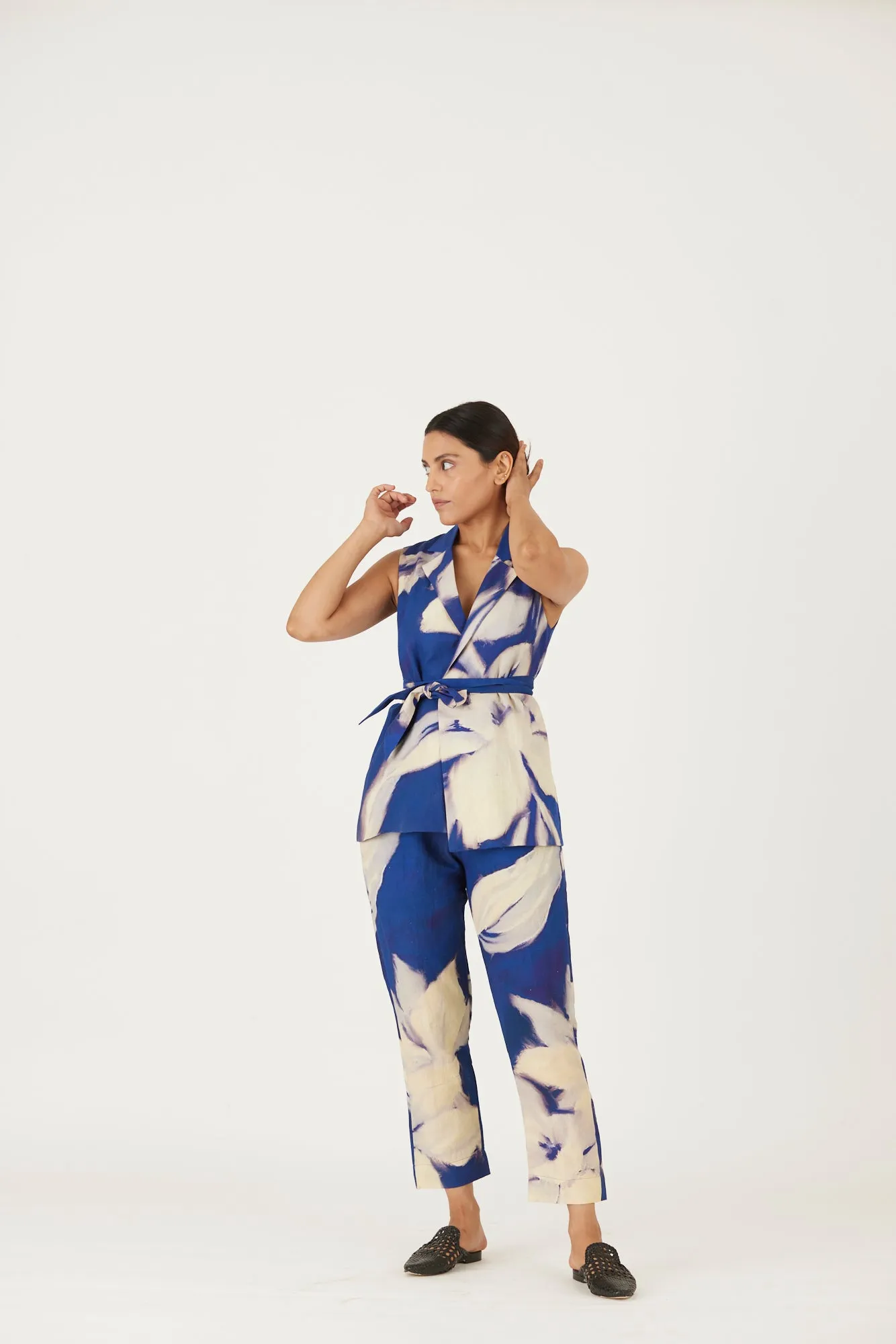 New Season Fall 24/Summer 25-Jacket Set-Linen-Chicory Blue-YAMLS20-Fashion Edit Yam