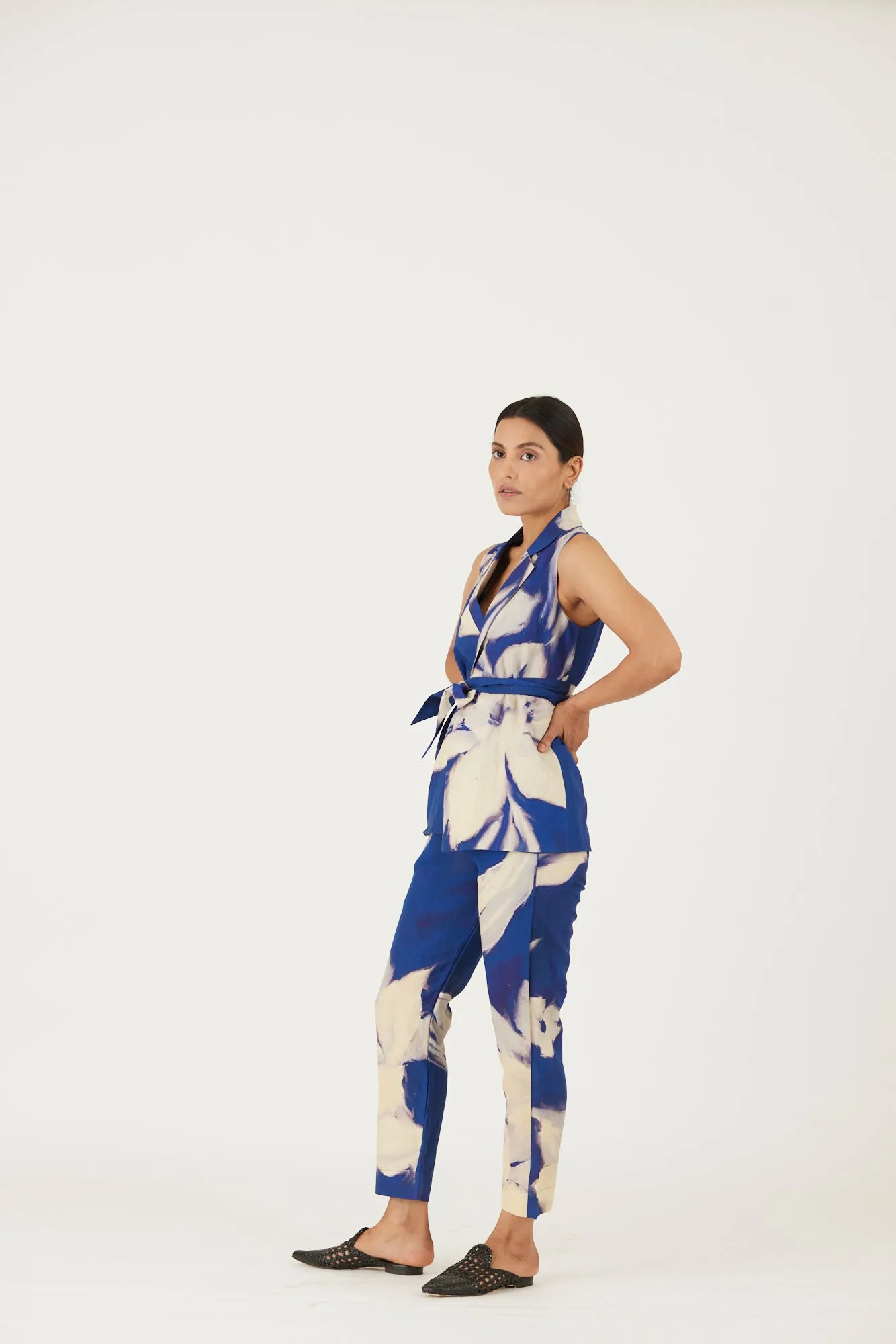 New Season Fall 24/Summer 25-Jacket Set-Linen-Chicory Blue-YAMLS20-Fashion Edit Yam