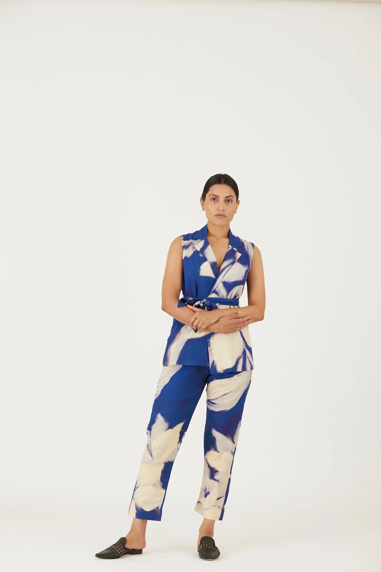 New Season Fall 24/Summer 25-Jacket Set-Linen-Chicory Blue-YAMLS20-Fashion Edit Yam