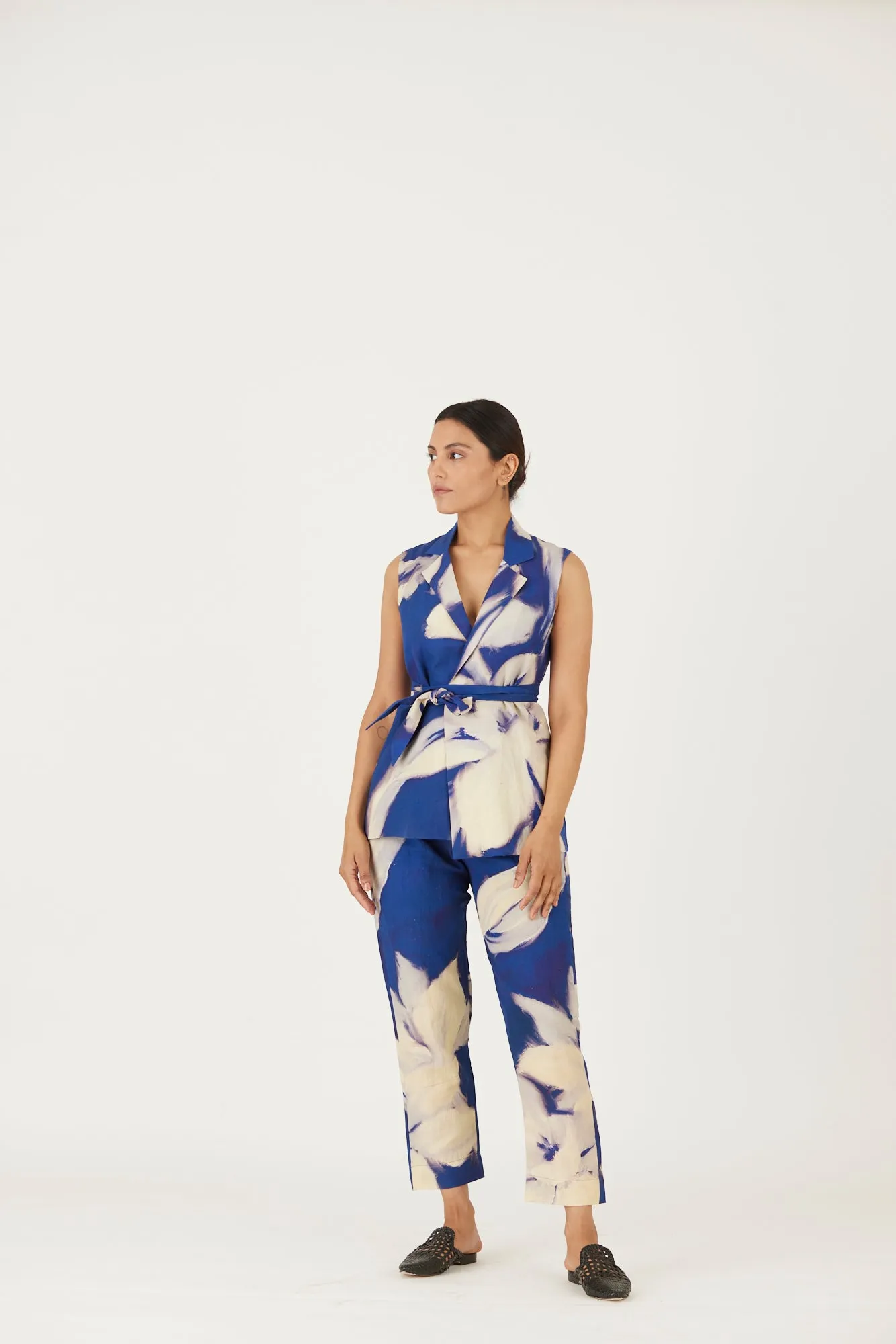 New Season Fall 24/Summer 25-Jacket Set-Linen-Chicory Blue-YAMLS20-Fashion Edit Yam