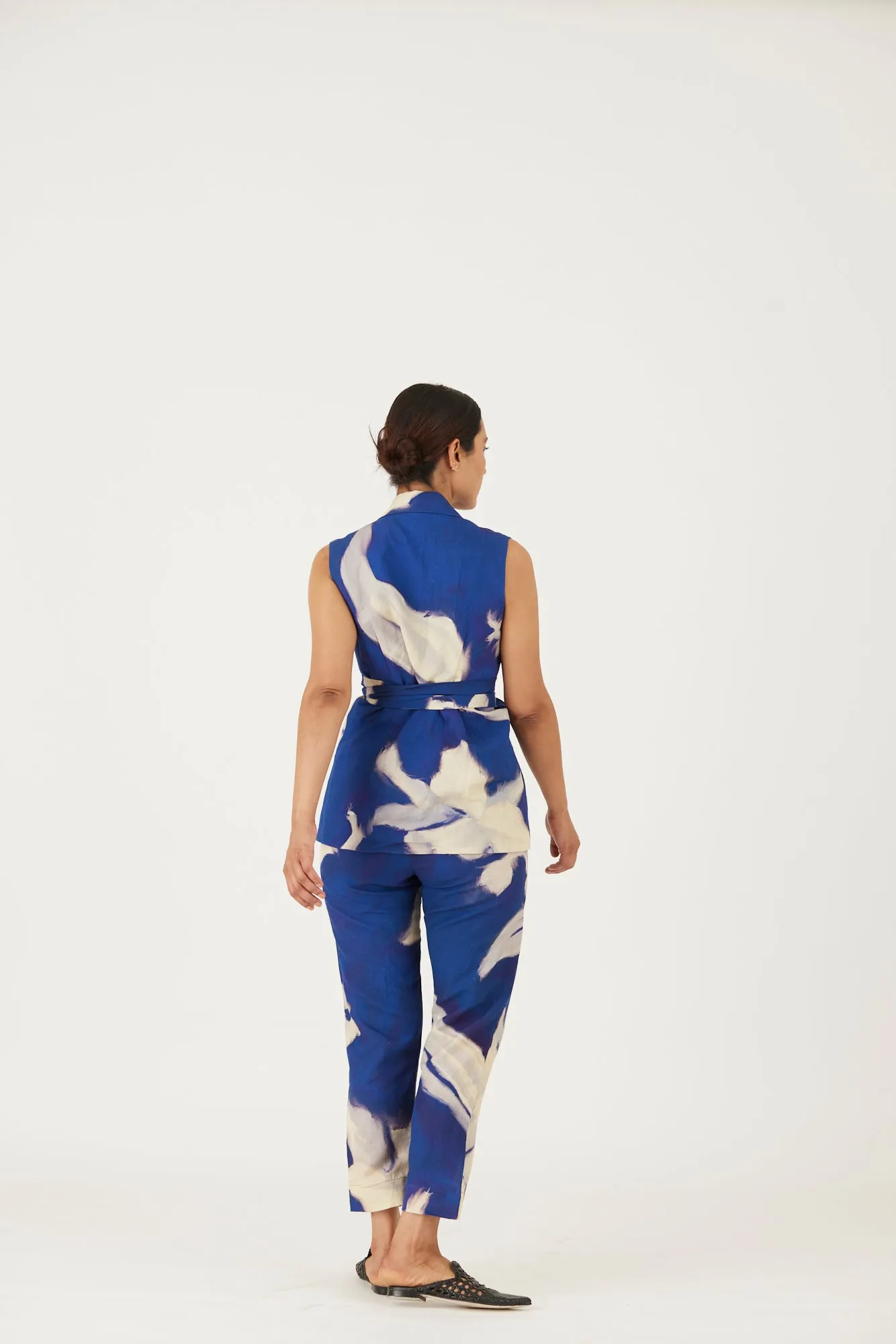 New Season Fall 24/Summer 25-Jacket Set-Linen-Chicory Blue-YAMLS20-Fashion Edit Yam