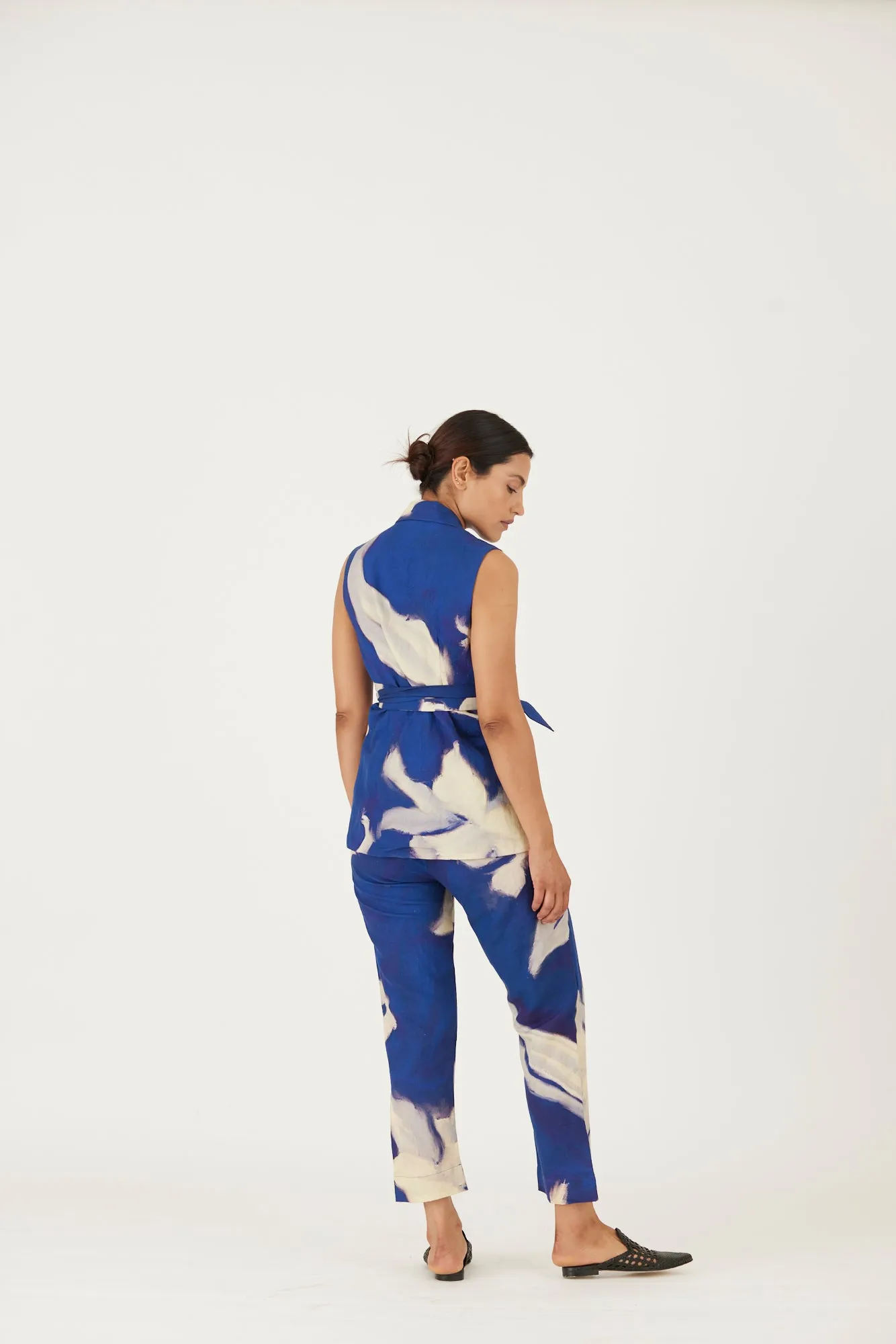 New Season Fall 24/Summer 25-Jacket Set-Linen-Chicory Blue-YAMLS20-Fashion Edit Yam