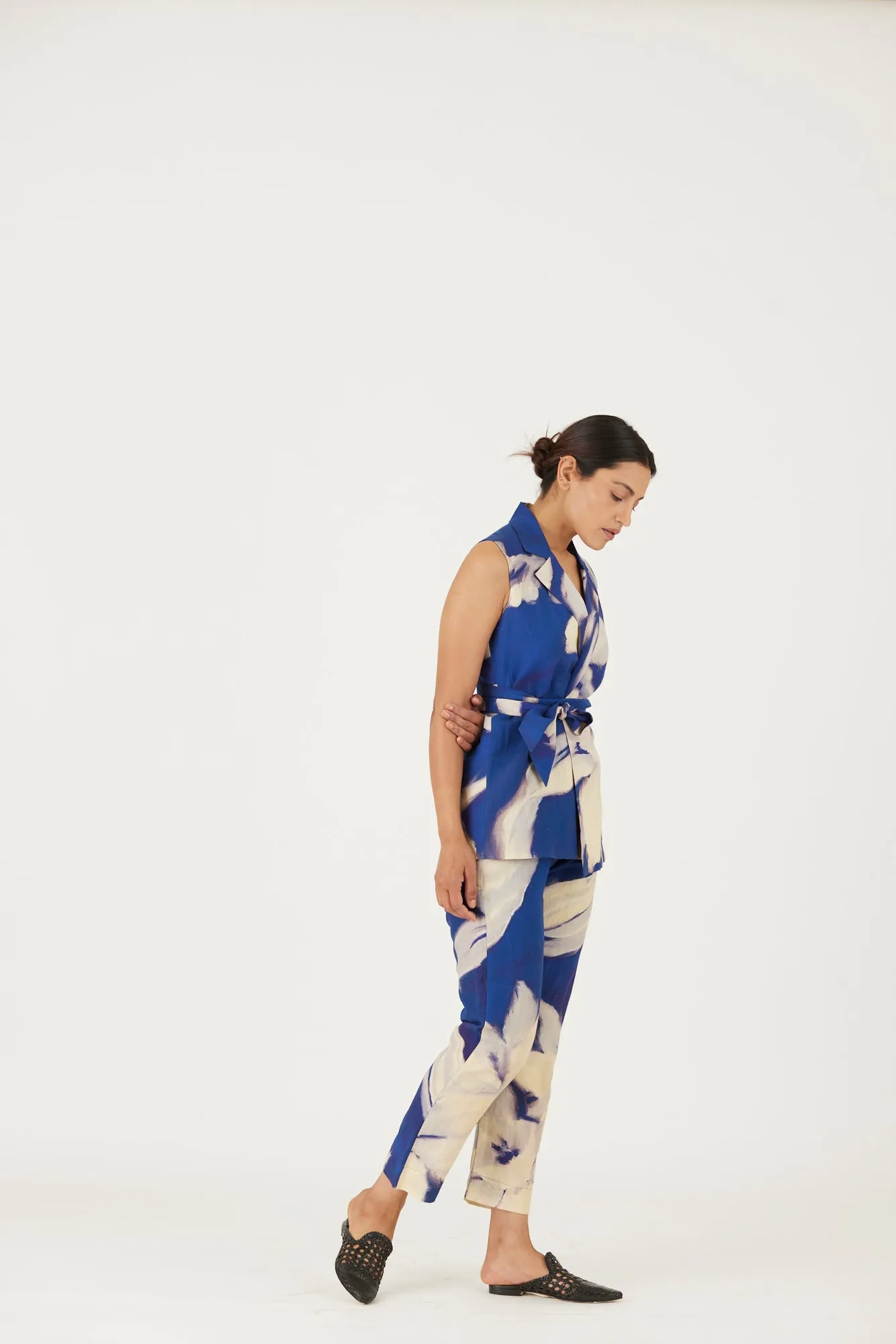 New Season Fall 24/Summer 25-Jacket Set-Linen-Chicory Blue-YAMLS20-Fashion Edit Yam