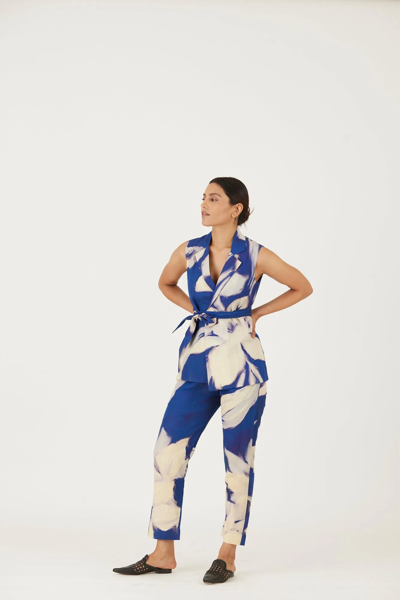New Season Fall 24/Summer 25-Jacket Set-Linen-Chicory Blue-YAMLS20-Fashion Edit Yam