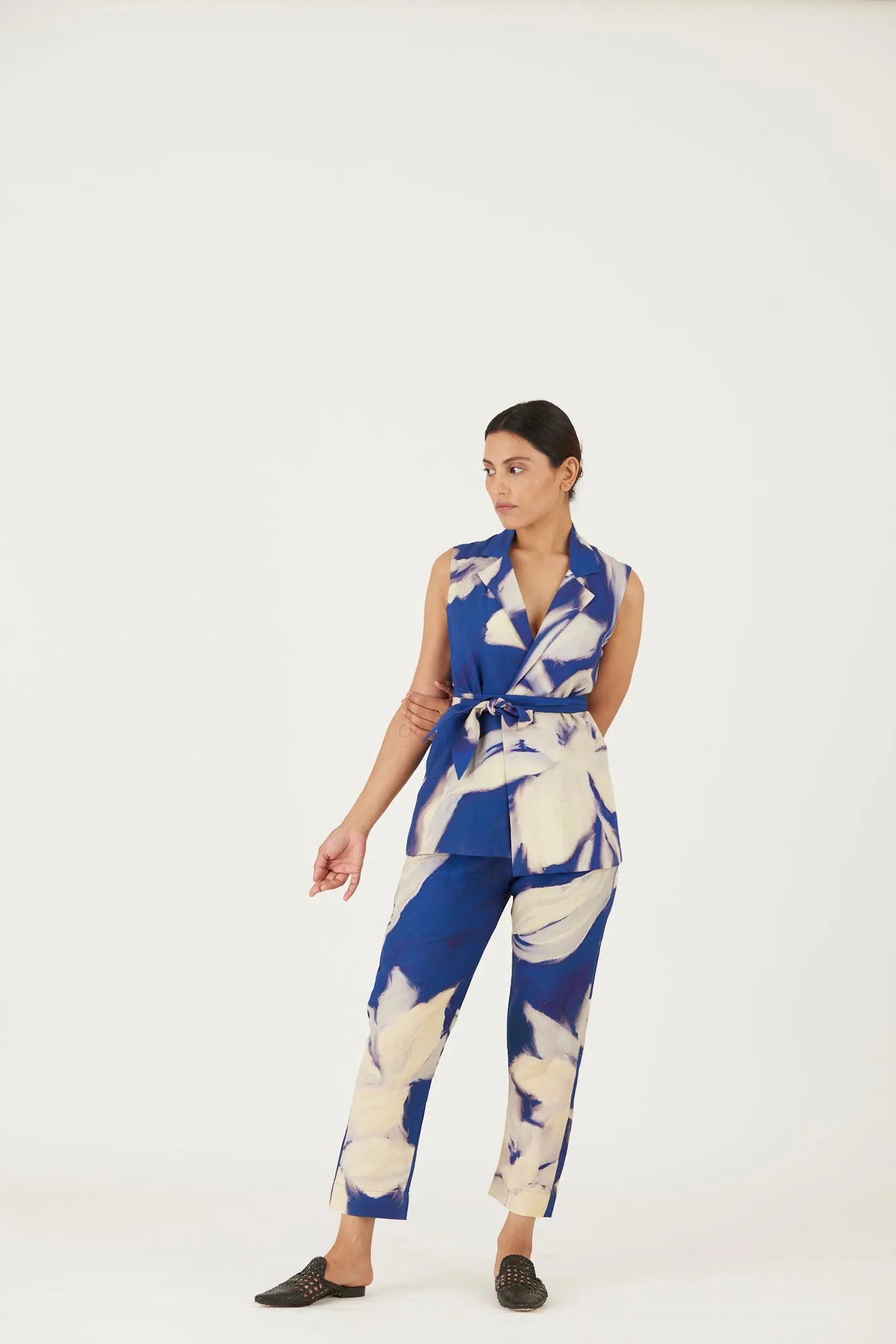 New Season Fall 24/Summer 25-Jacket Set-Linen-Chicory Blue-YAMLS20-Fashion Edit Yam