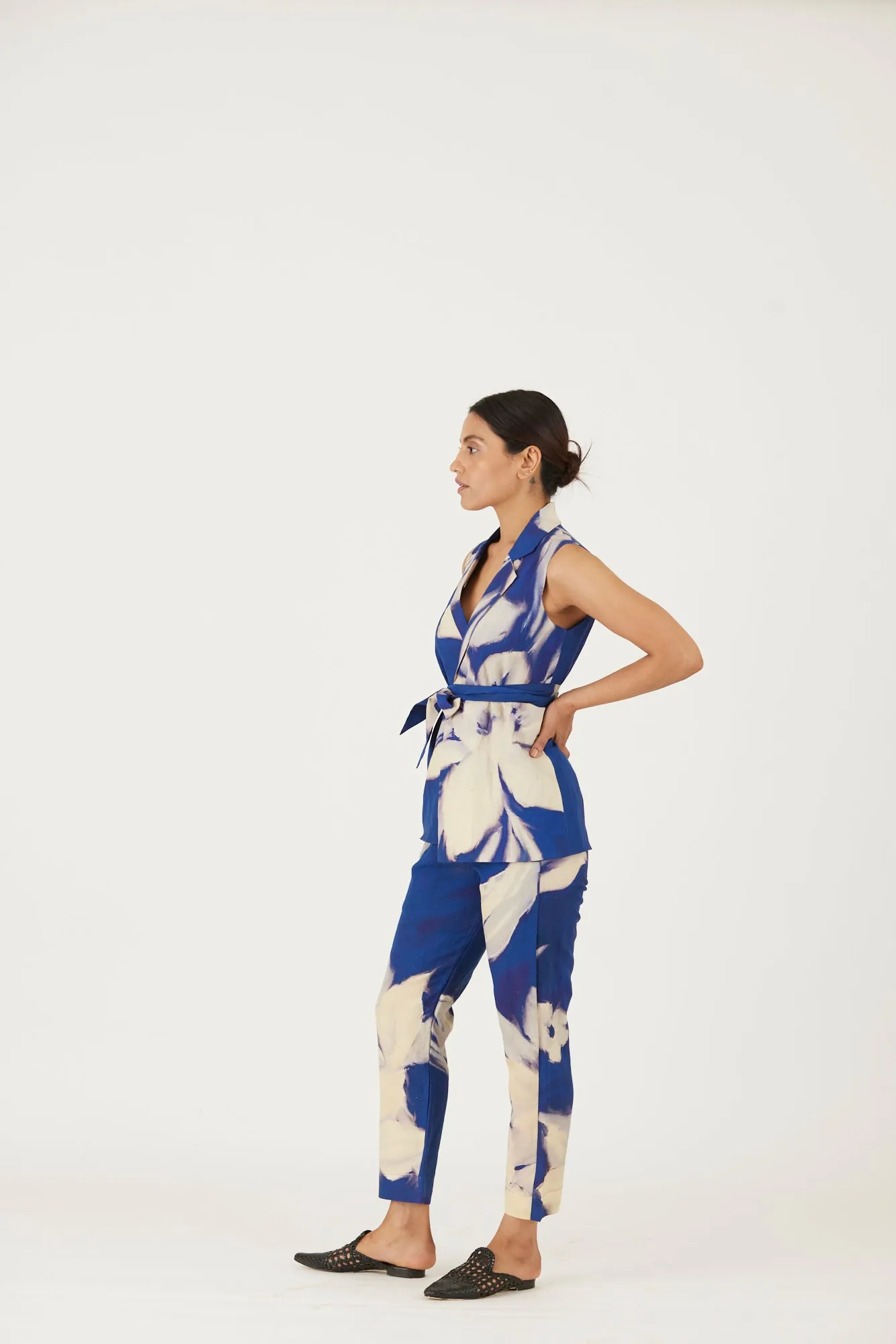 New Season Fall 24/Summer 25-Jacket Set-Linen-Chicory Blue-YAMLS20-Fashion Edit Yam