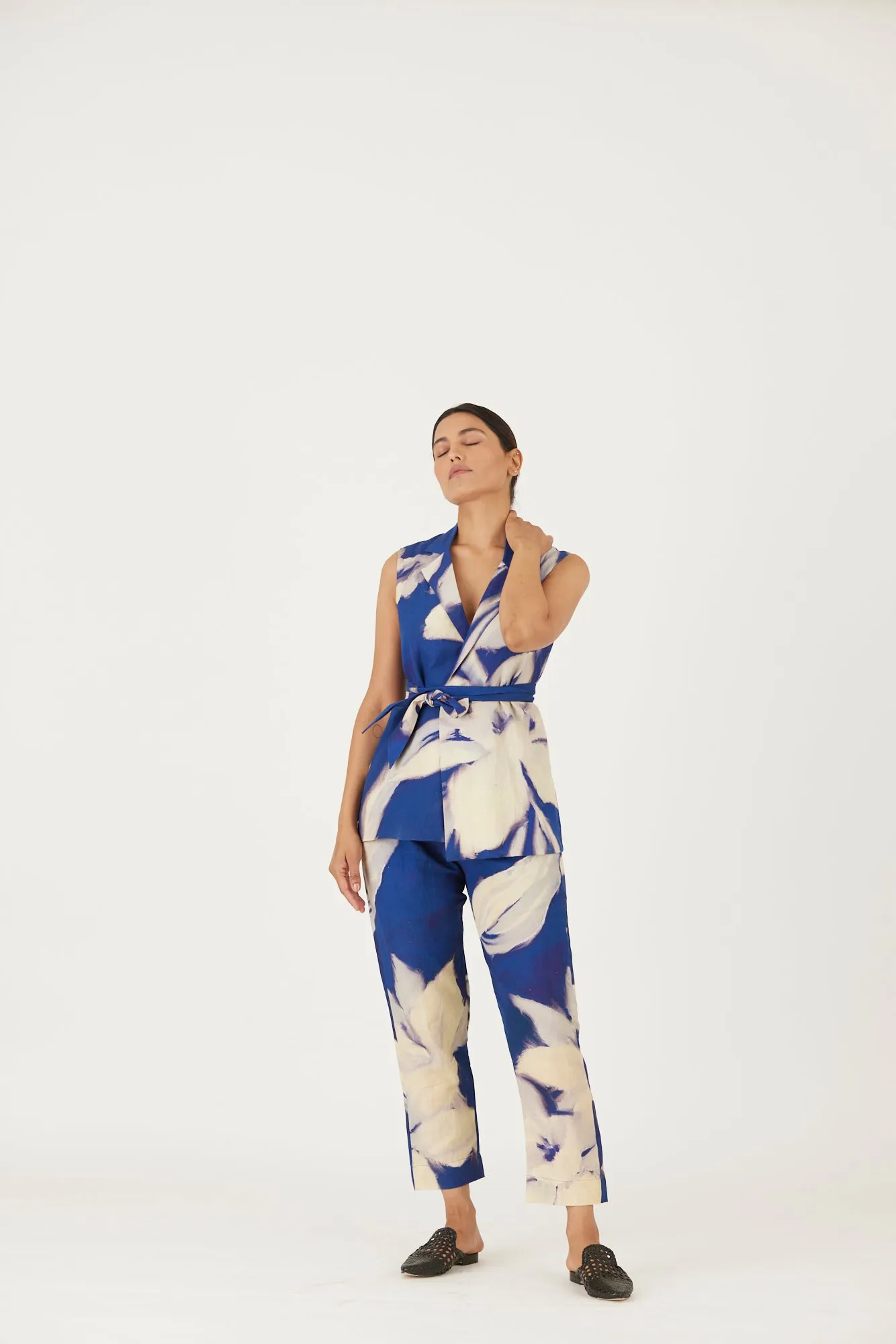 New Season Fall 24/Summer 25-Jacket Set-Linen-Chicory Blue-YAMLS20-Fashion Edit Yam