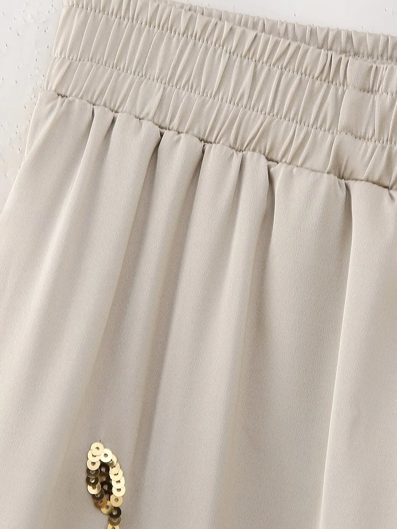 New Sequined Embroidered Loose-Fit Long Sleeve Shirt and Casual Pants Two-Piece Set S-240804-21