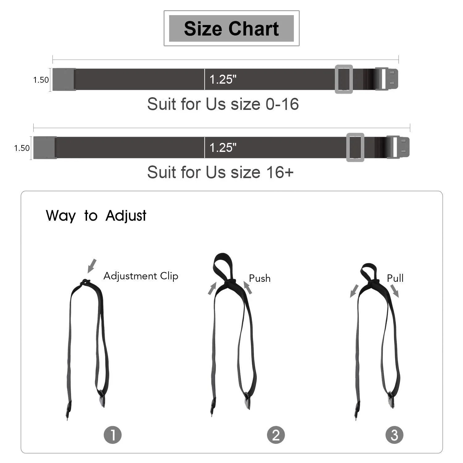 No Show Stretch Belt for Women Elastic Belt with Flat Buckle for Jeans Pants