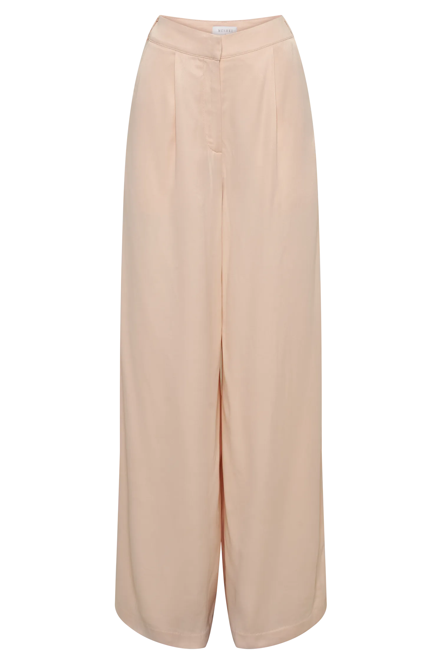 Nour Satin Wide Leg Pant - Apricot