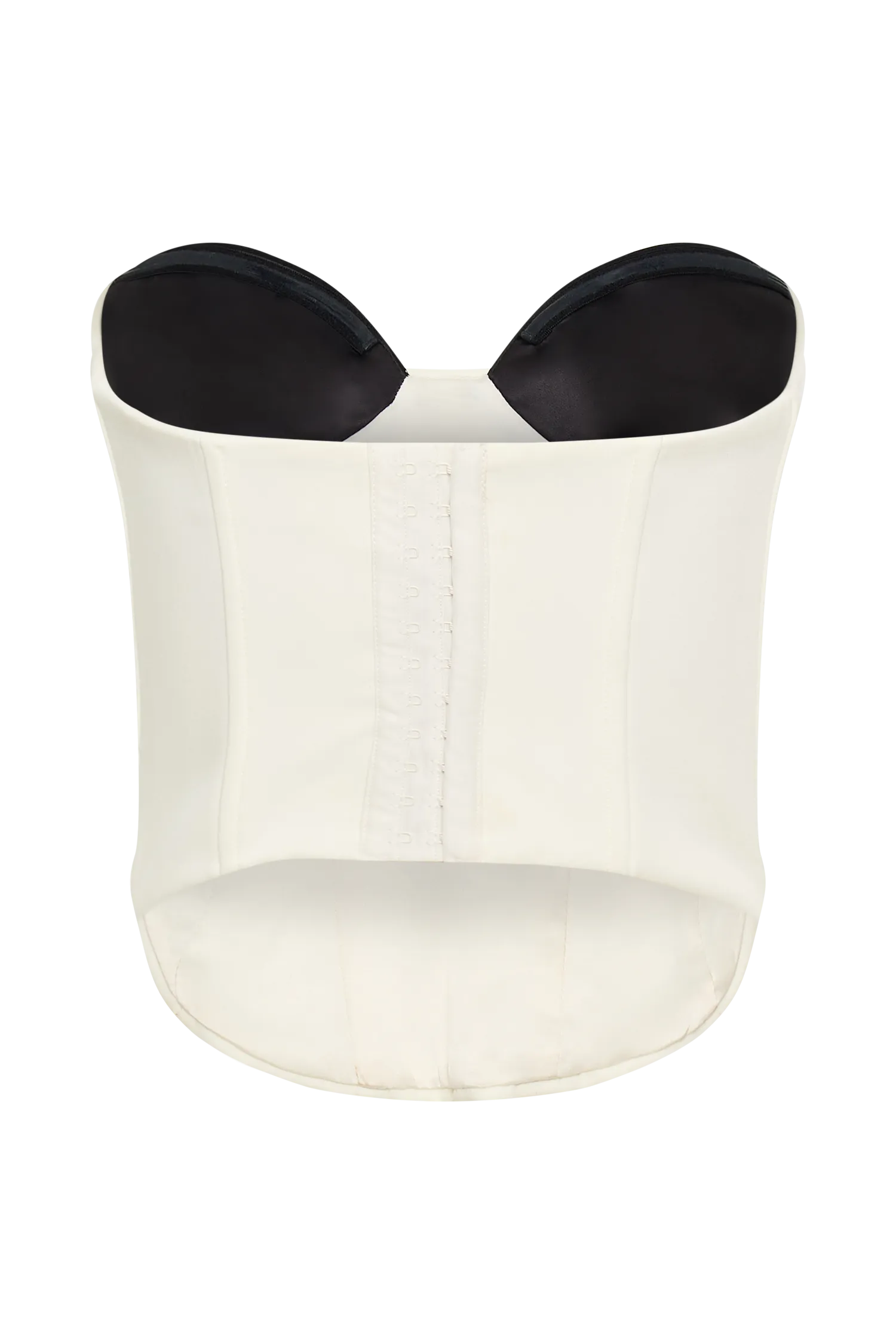 Oceane Contrast Suiting Strapless Corset - White