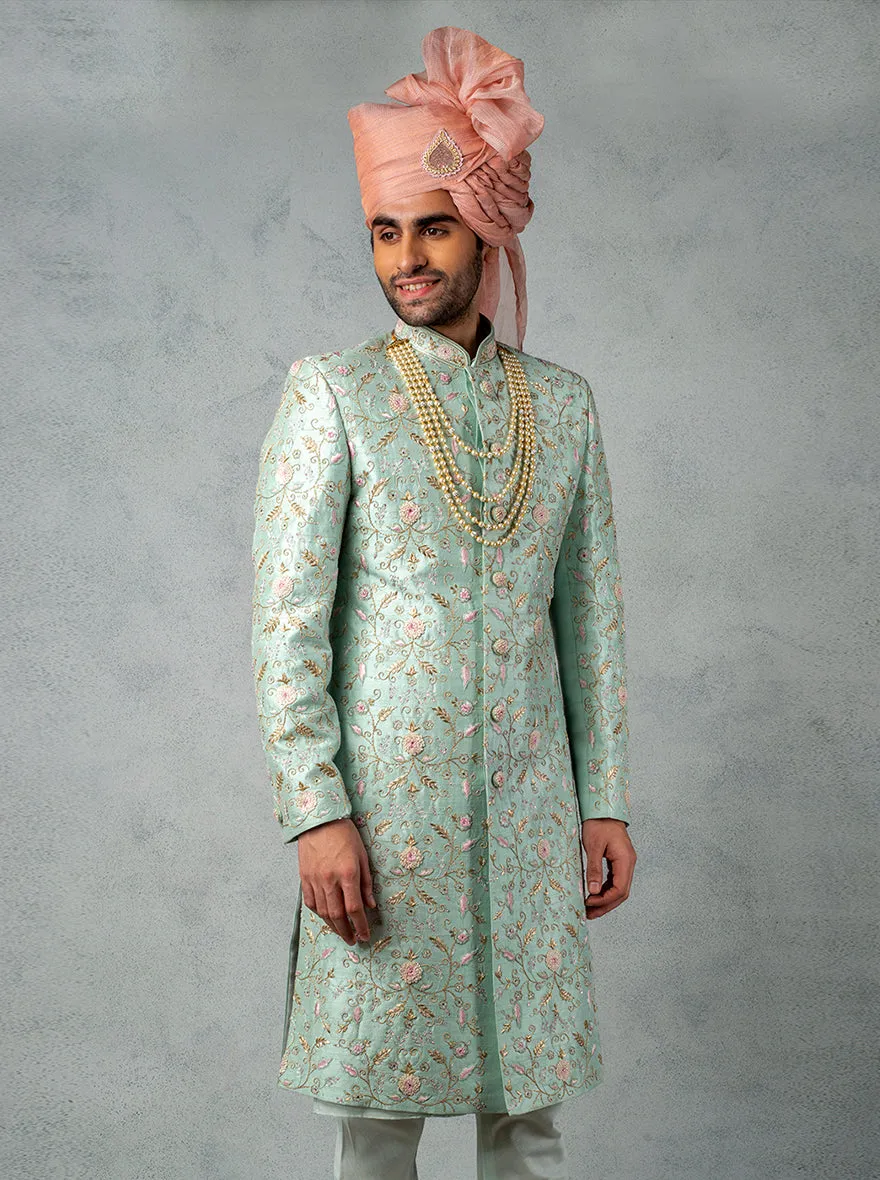 Pista & Pink Sherwani | TULA