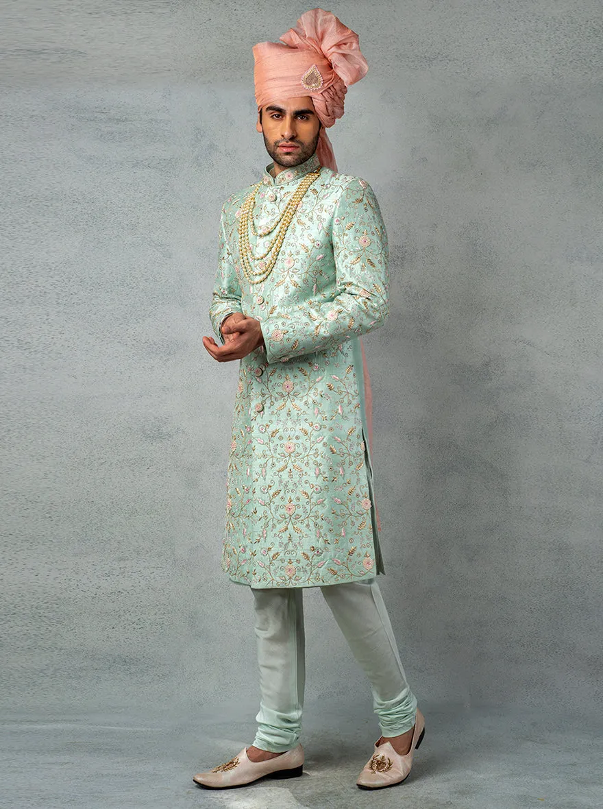 Pista & Pink Sherwani | TULA