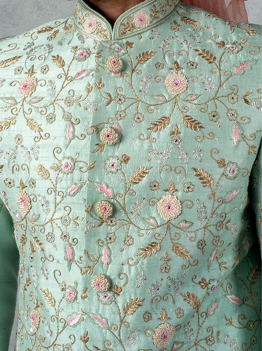 Pista & Pink Sherwani | TULA