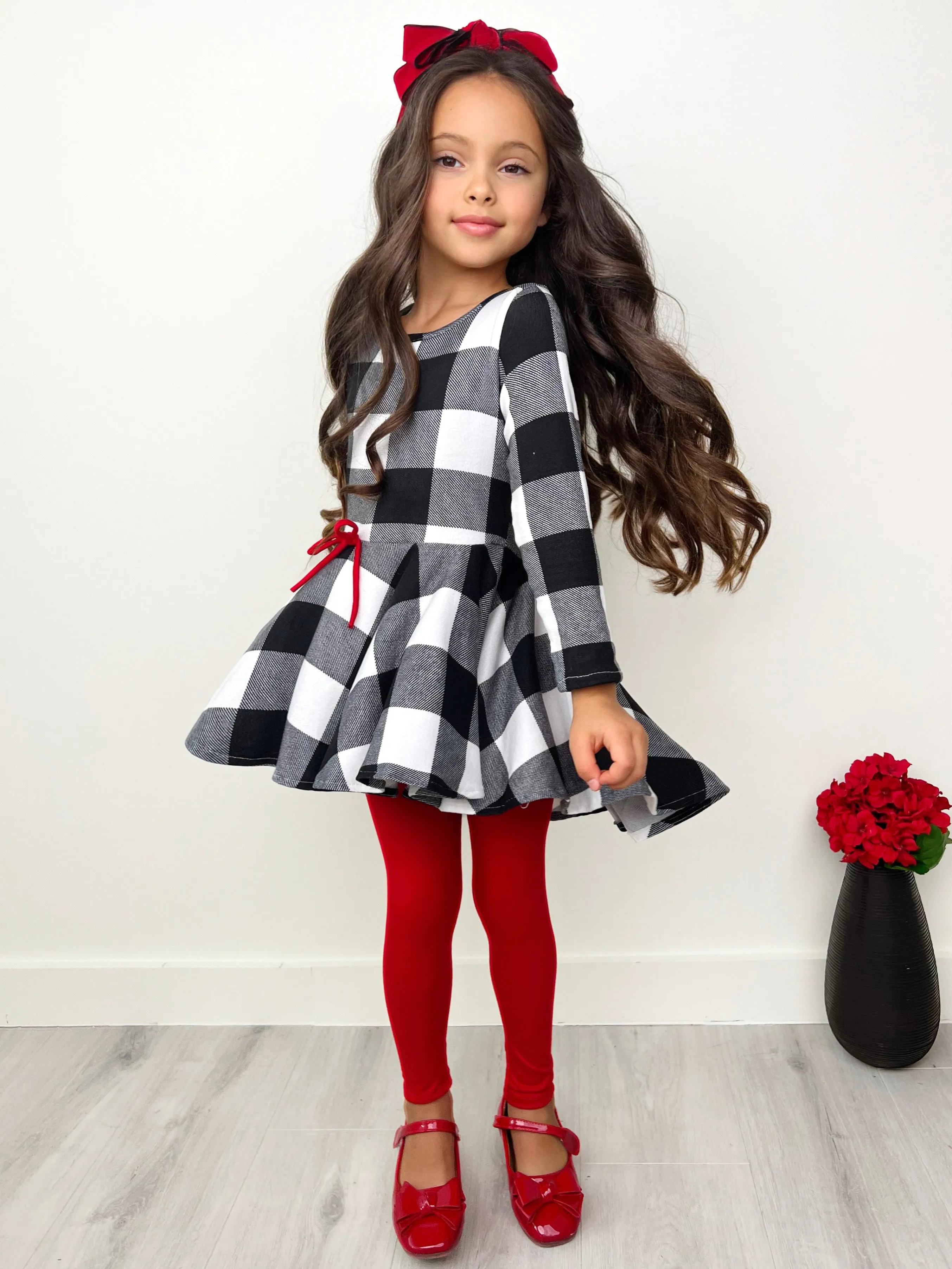Plaid Hi-Lo Tunic and Legging Set