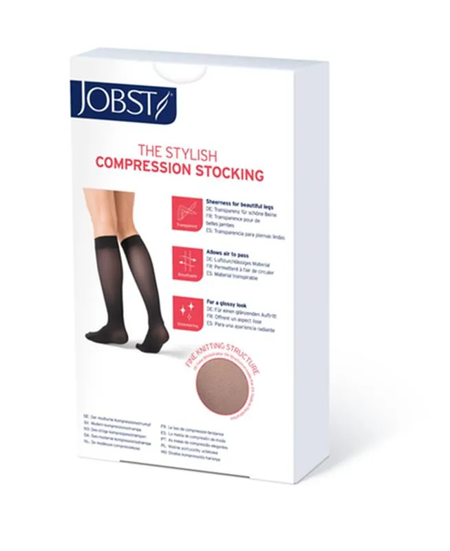 PR/1 JOBST ULTRASHEER WOMEN, KNEE HIGH, 20-30MMHG, SM, HONEY, OPEN TOE