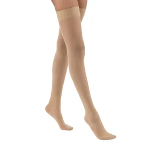 PR/1 JOBST ULTRASHEER WOMEN, THIGH HIGH W/SIL DOT BAND, 20-30MMHG, LG, NATURAL, CLOSED TOE